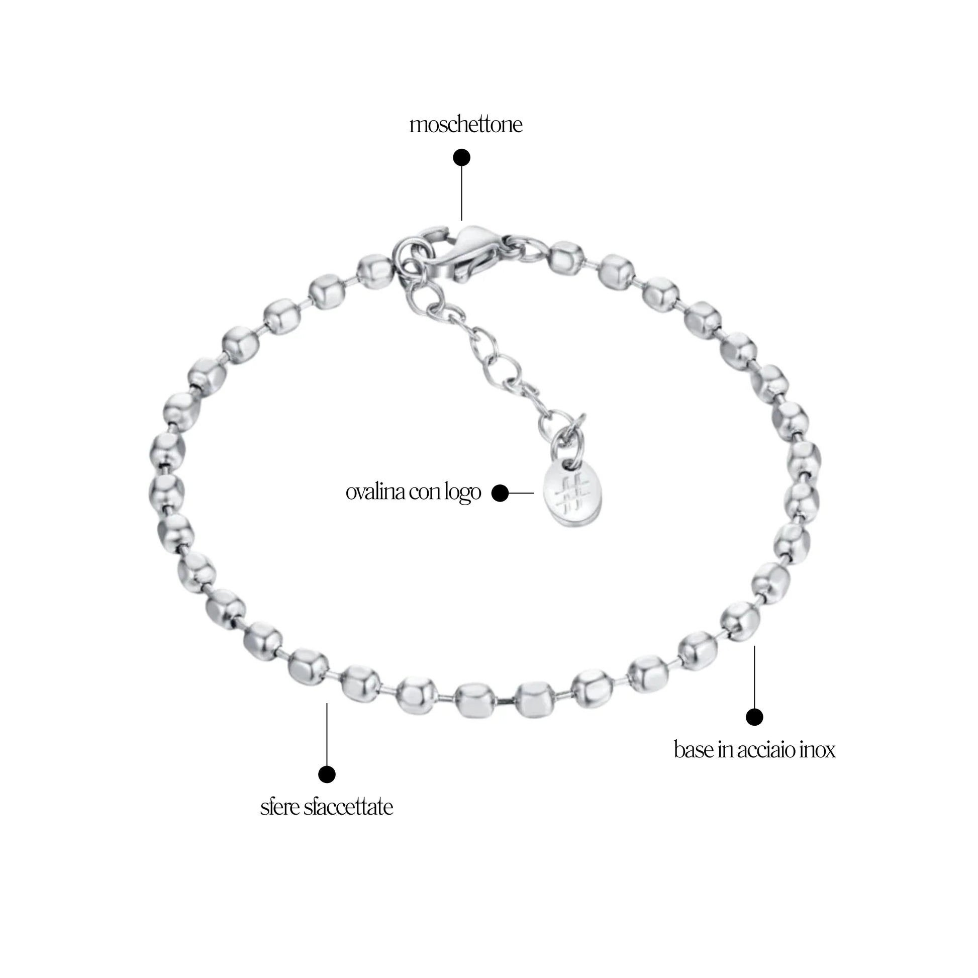 Bracciale Sfere sfaccettate Personal - Brand Gioielli