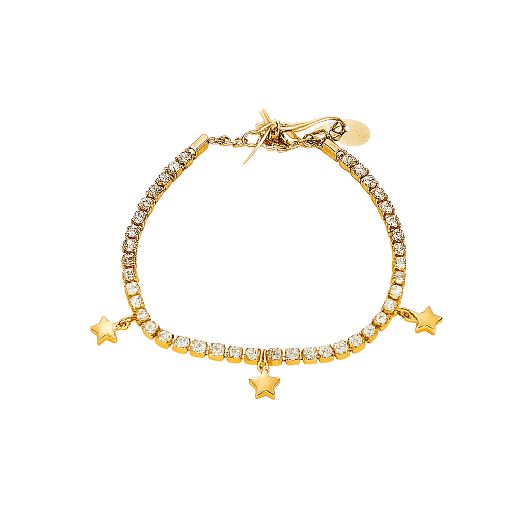 Bracciale Tennis 3mm con Stelle pendenti - Les folies
