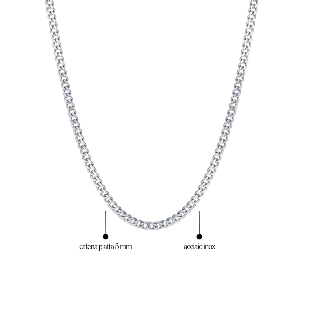 Collana Grumetta Piatta 5mm Urban - Brand GioiellI