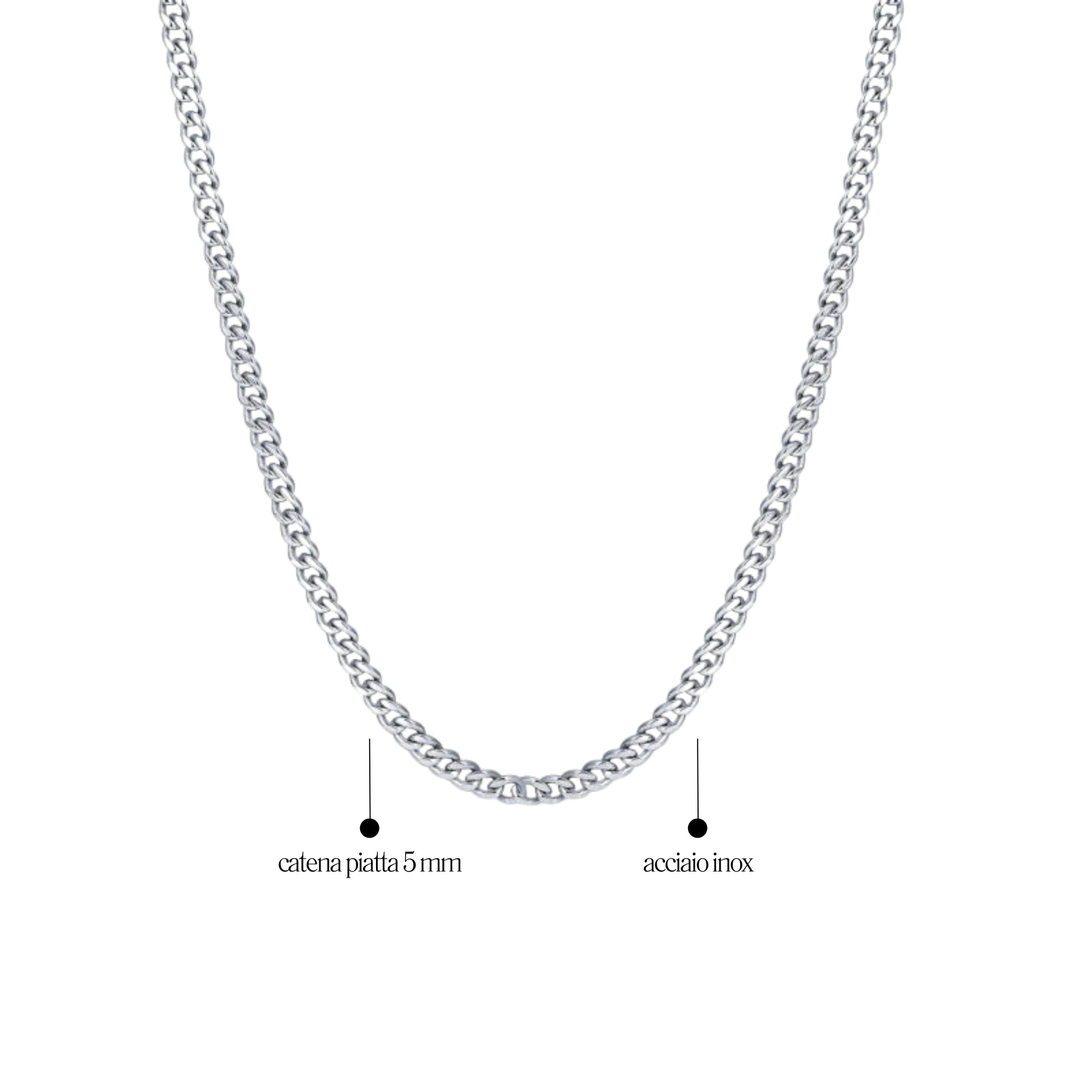 Collana Grumetta Piatta 5mm Urban - Brand GioiellI