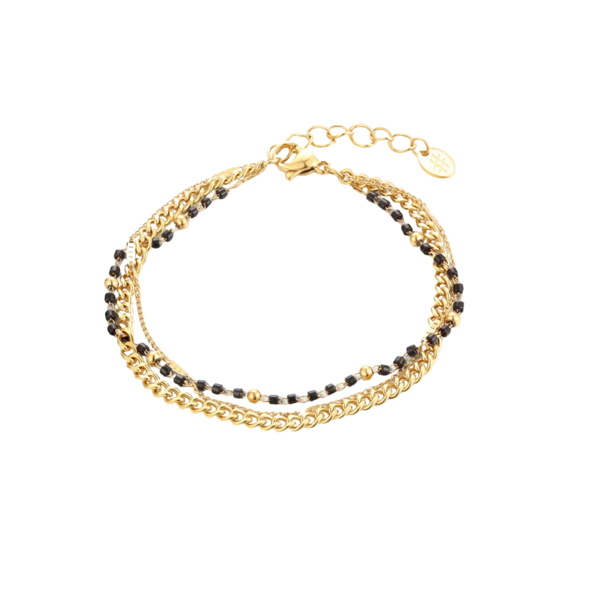 Bracciale Triplo Filo con perline Layers - Brand Gioielli