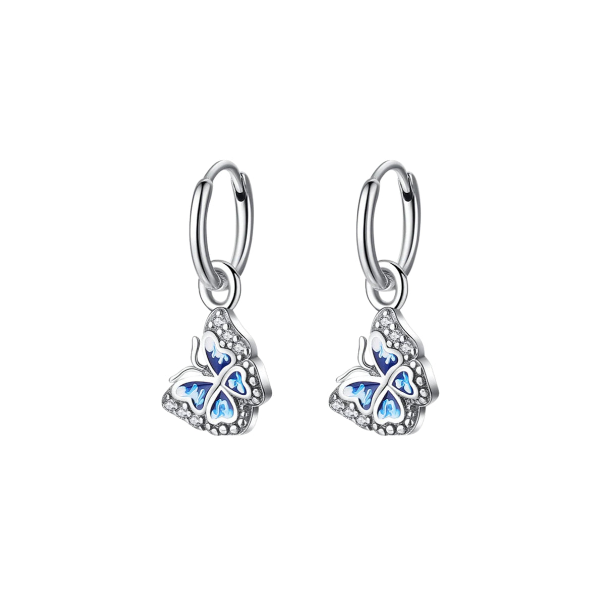 Coppia di Orecchini Farfalla in Argento 925 - Les Folies