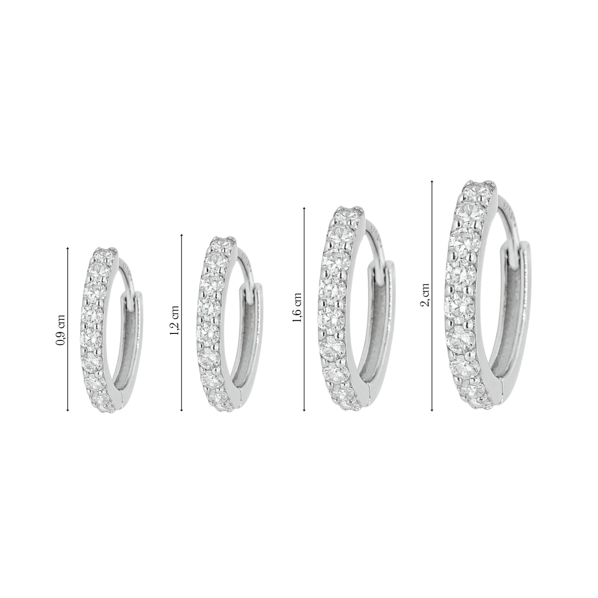 Coppia di Orecchini Crystal in Argento 925 - Les Folies