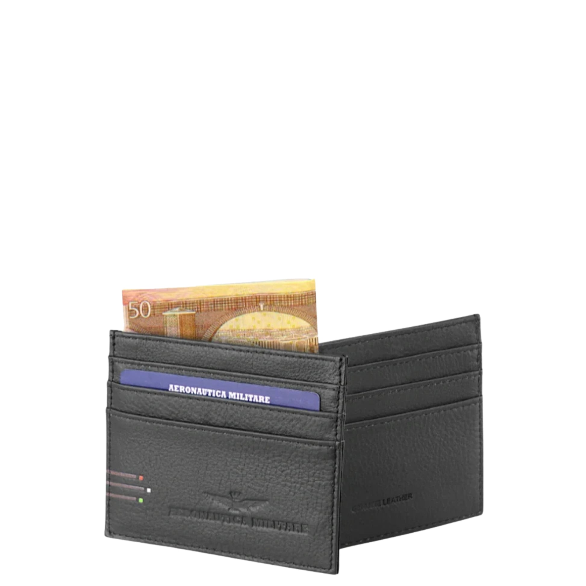Set Regalo Portacarte + Portachiavi in Vera Pelle - Aeronautica Militare