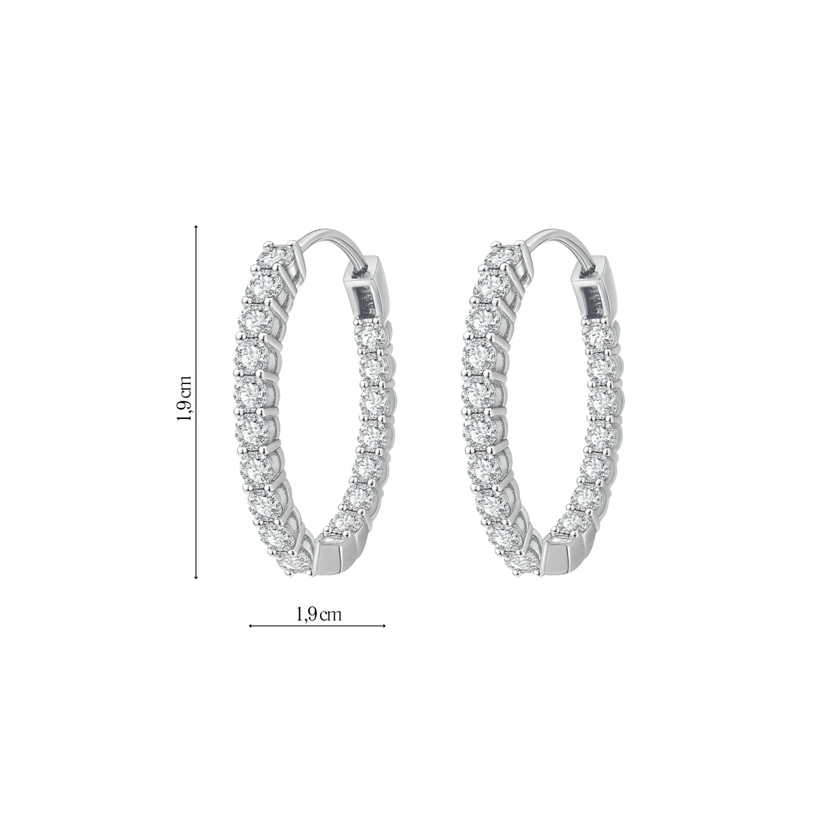 Coppia di Orecchini Crystal in Argento 925 - Les Folies