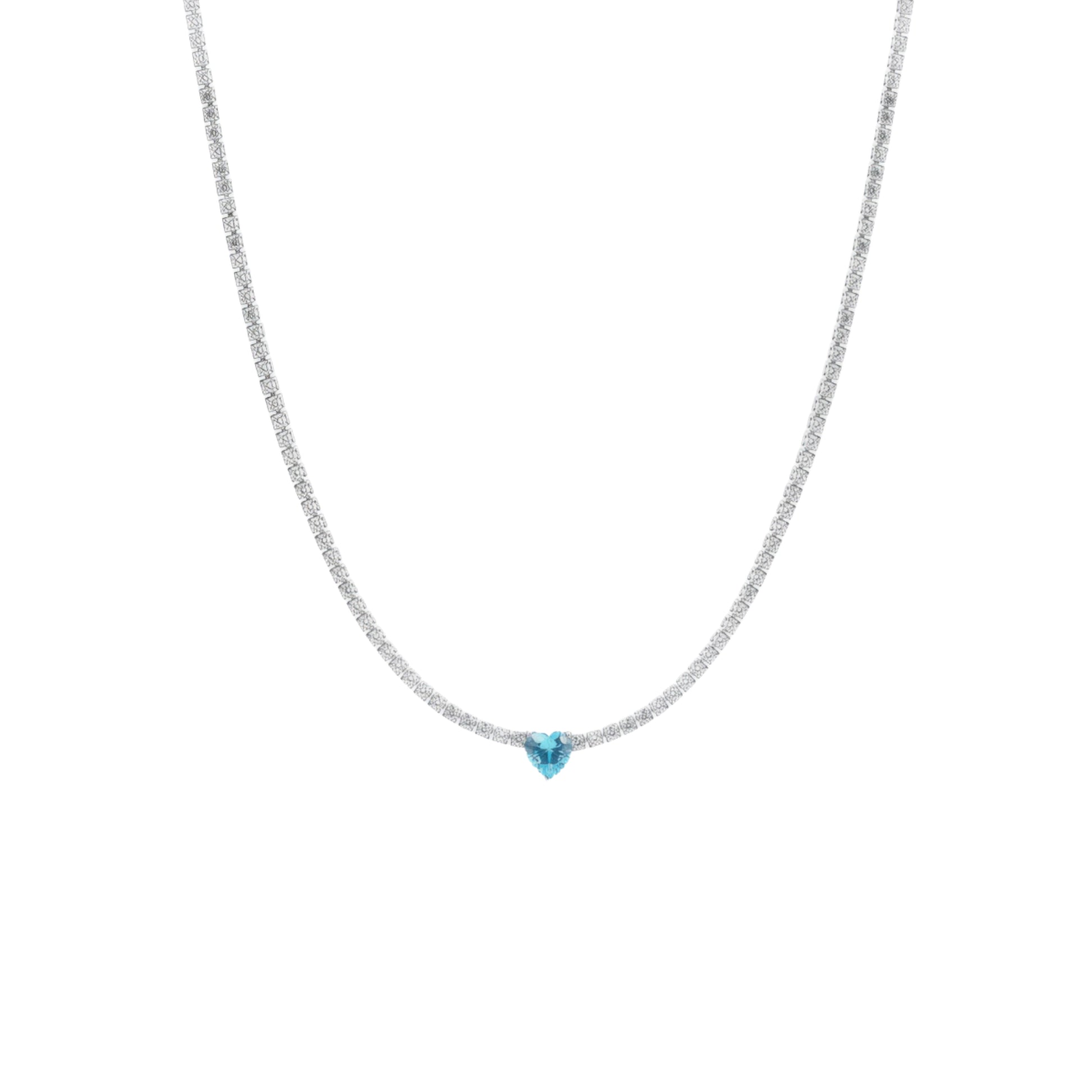Collana Tennis Cuore in Acciaio Inox - Brand Gioielli