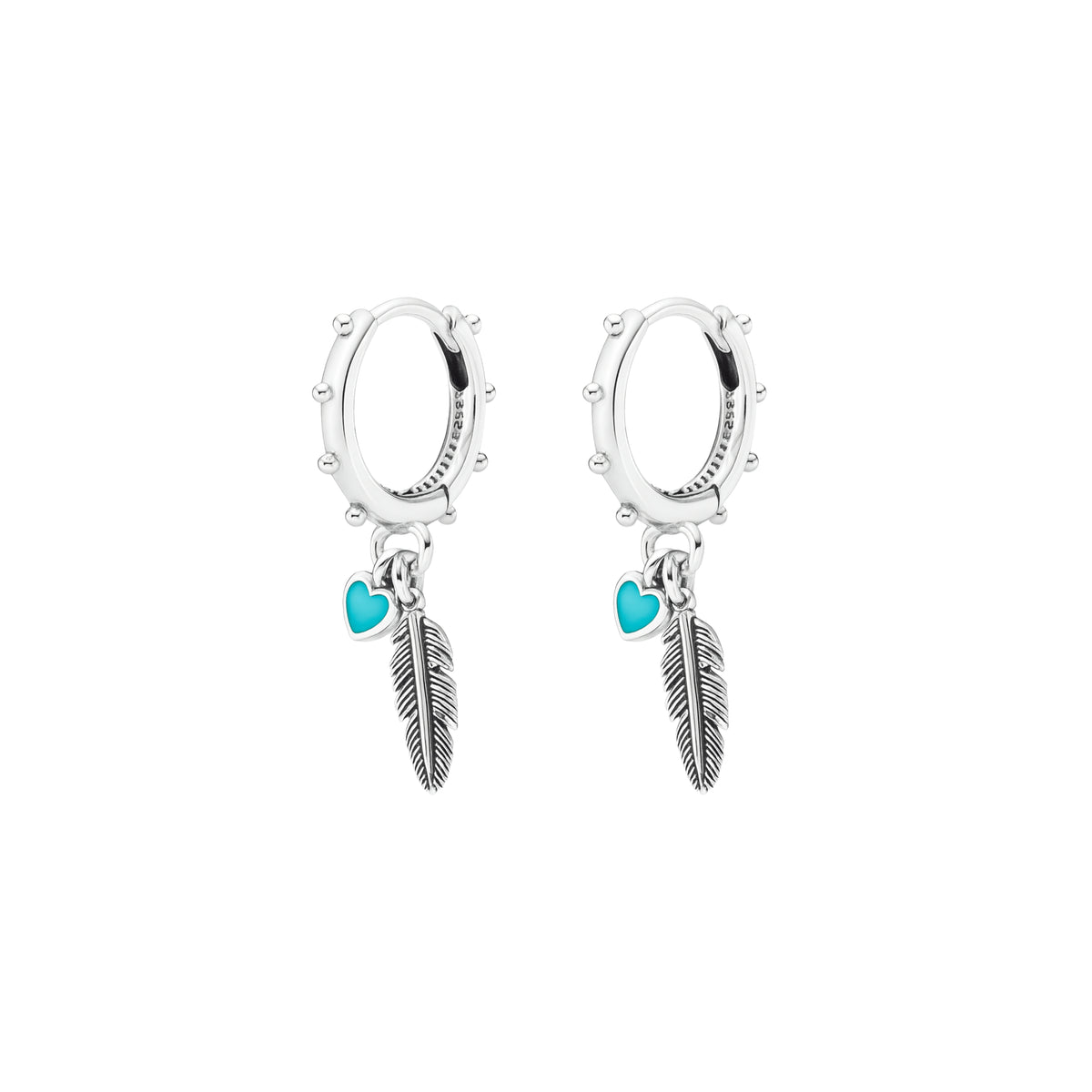 Coppia di Orecchini Piuma in Argento 925 - Les Folies