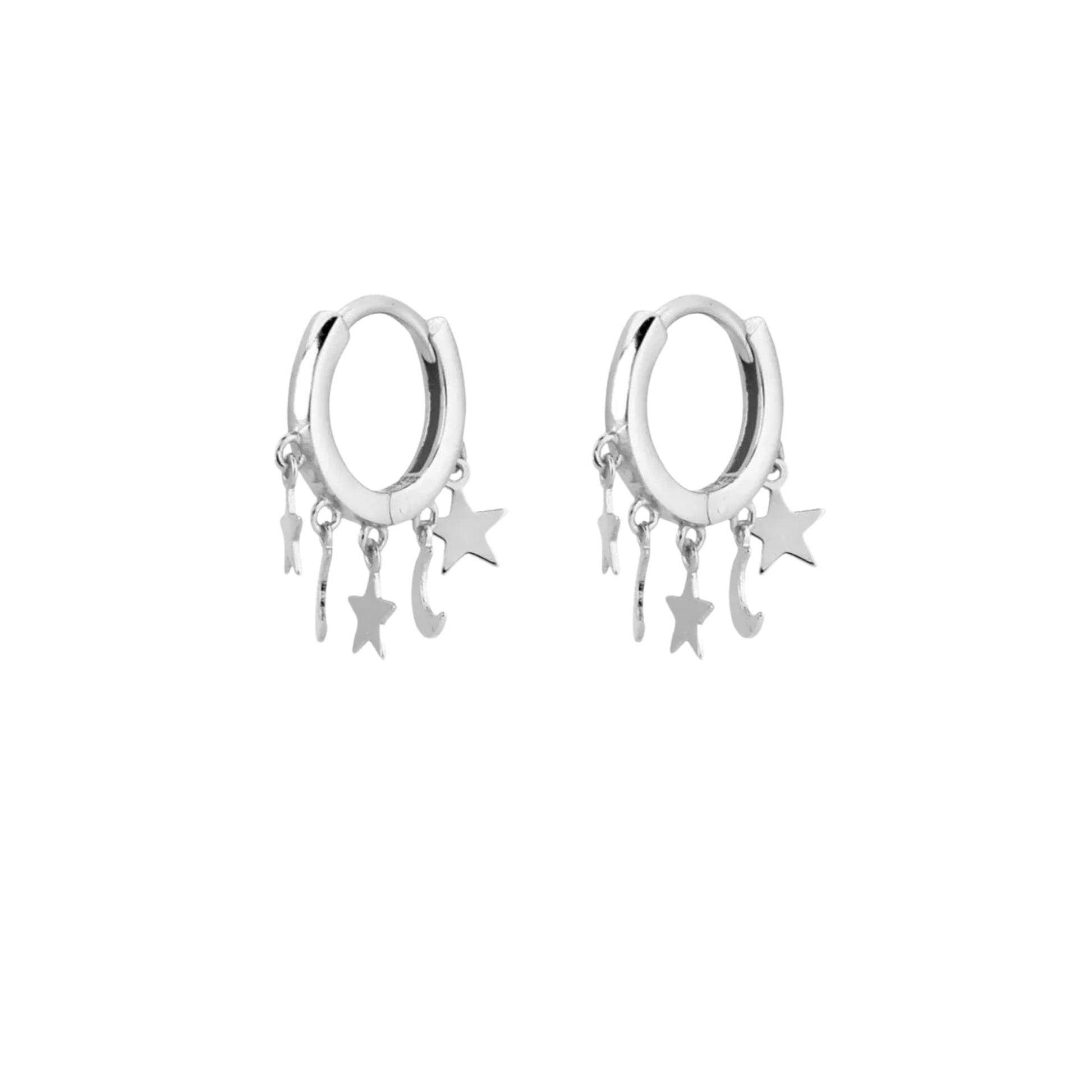 Coppia Di Orecchini_Argento 925 "STELLA / LUNA"