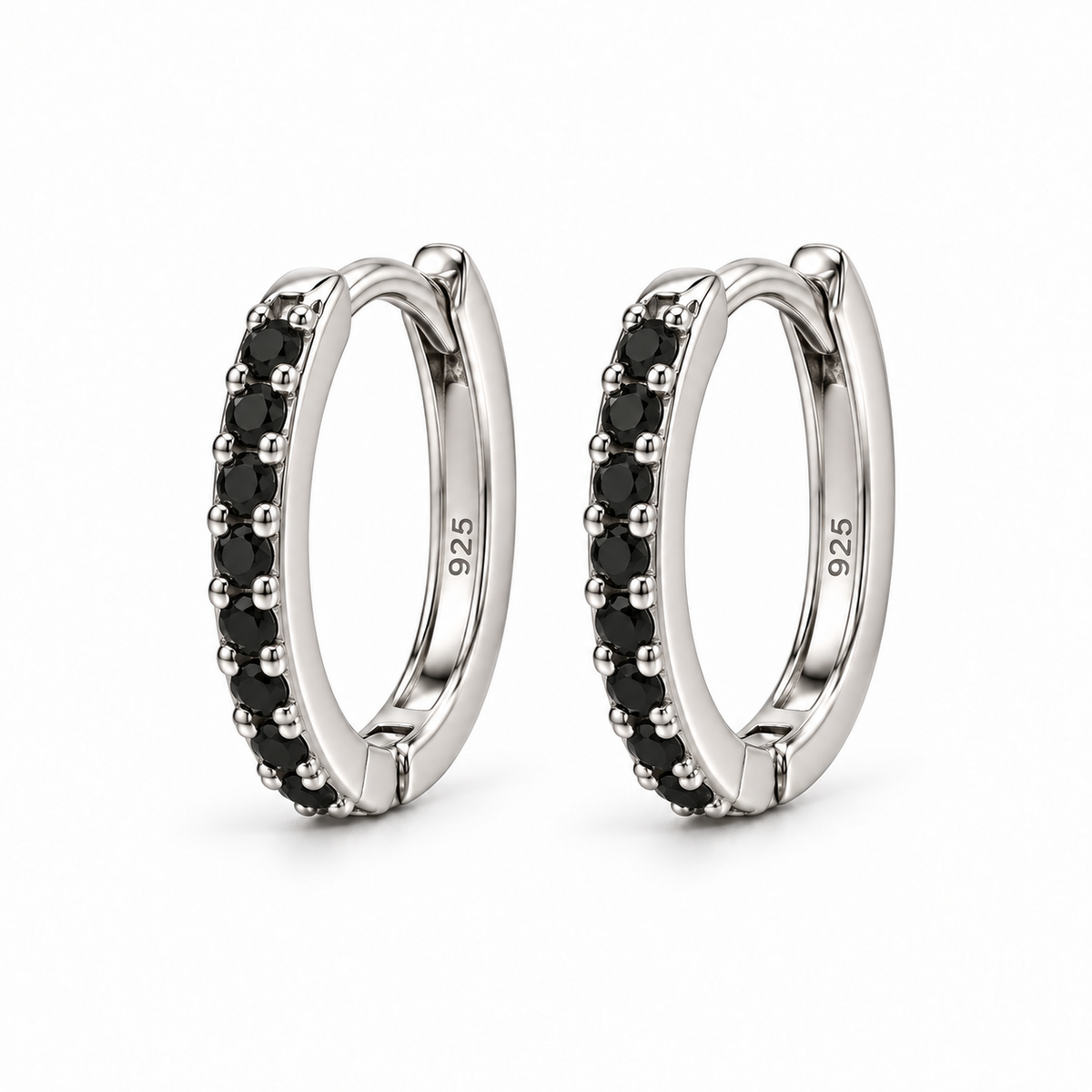 Orecchini a Cerchio con strass in Argento 925