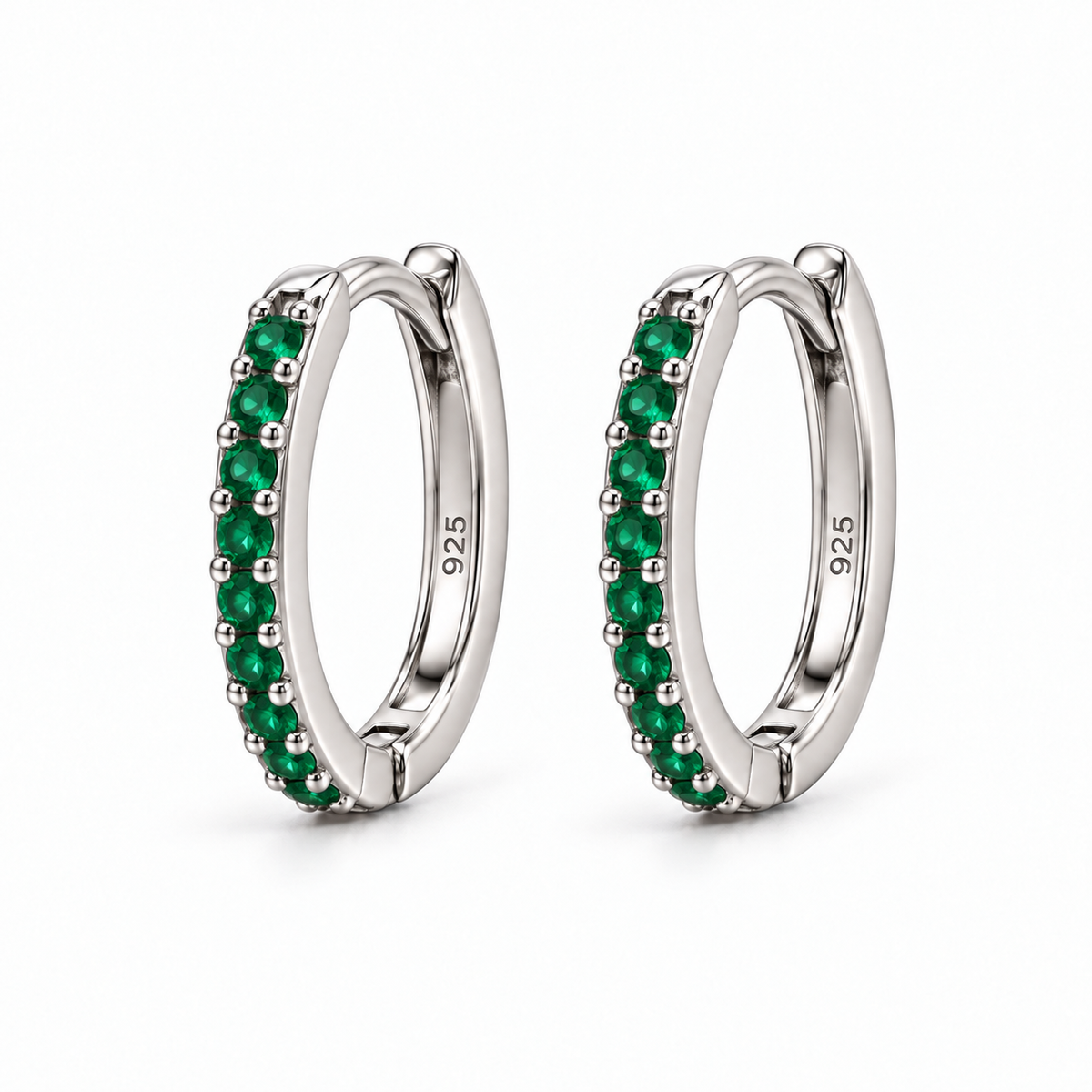 Orecchini a Cerchio con strass in Argento 925
