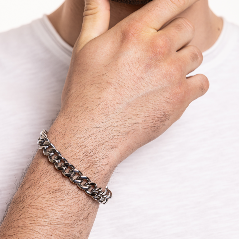 Bracciale grumetta Piatta 11mm 20+3cm