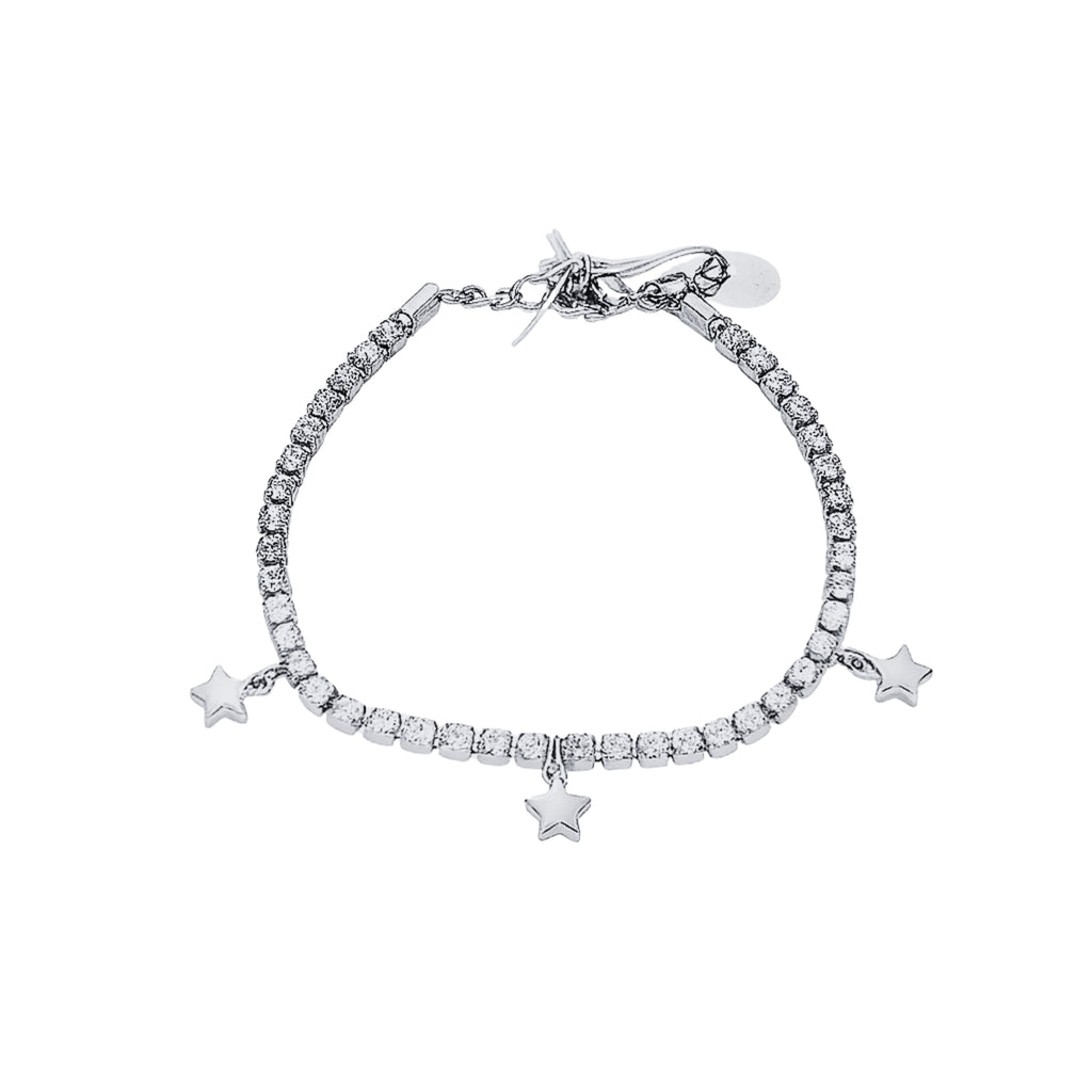 Bracciale Tennis 3mm con Stelle pendenti - Les folies