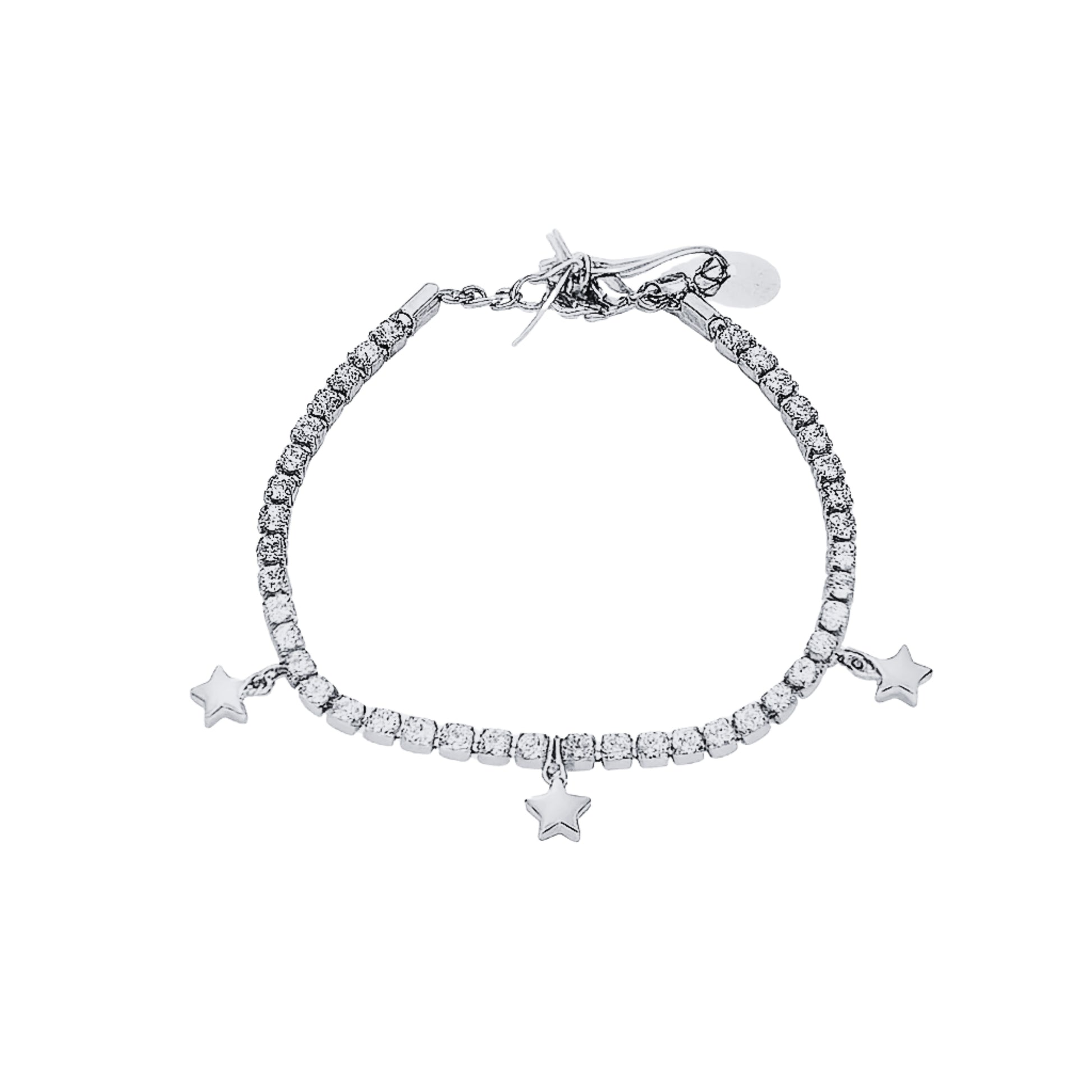 Bracciale Tennis 3mm con Stelle pendenti - Les folies