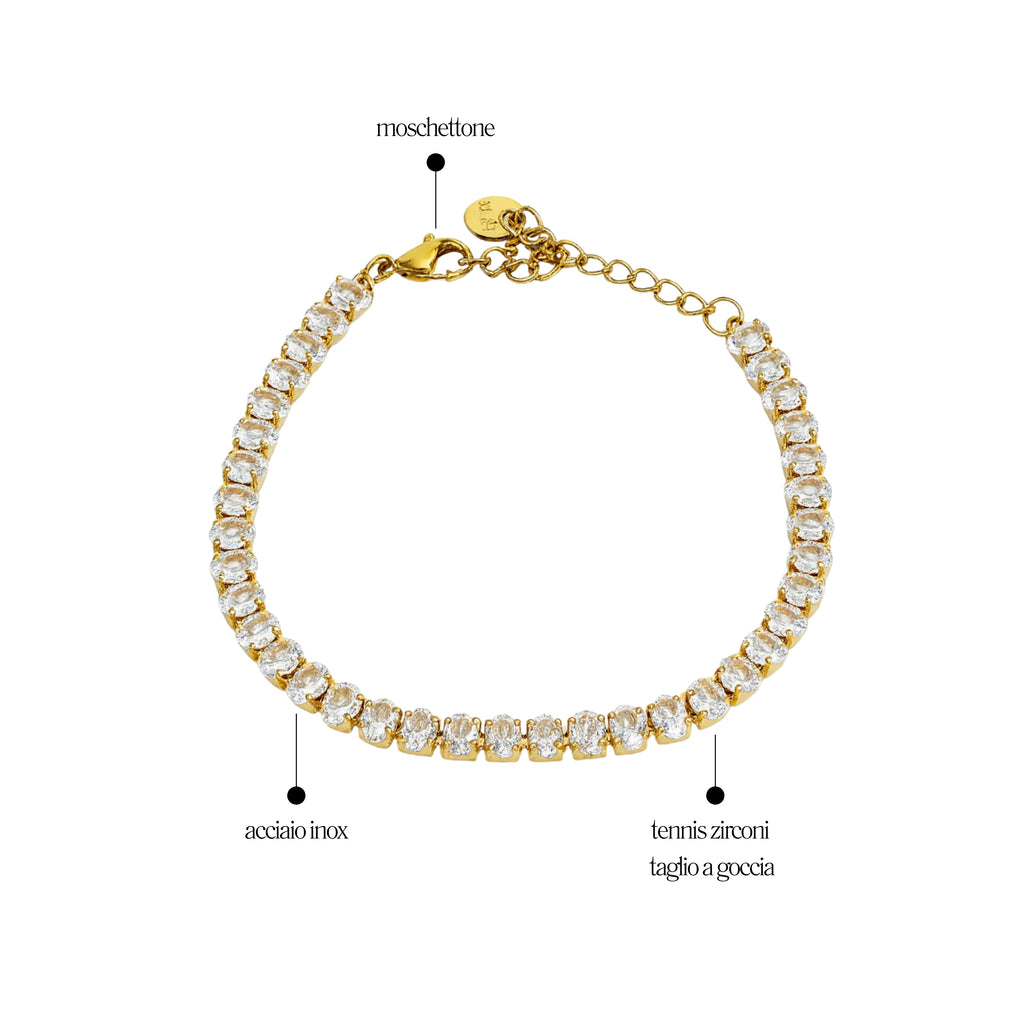 Bracciale Tennis Goccia - Les folies