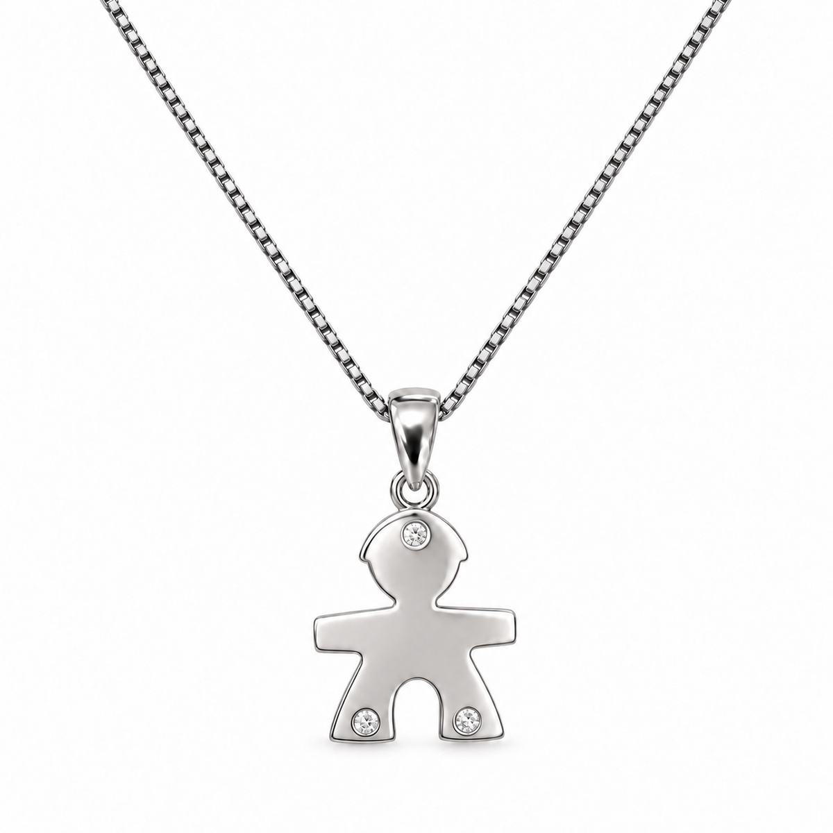 Collana Bimbo con Punto Luce in Argento 925