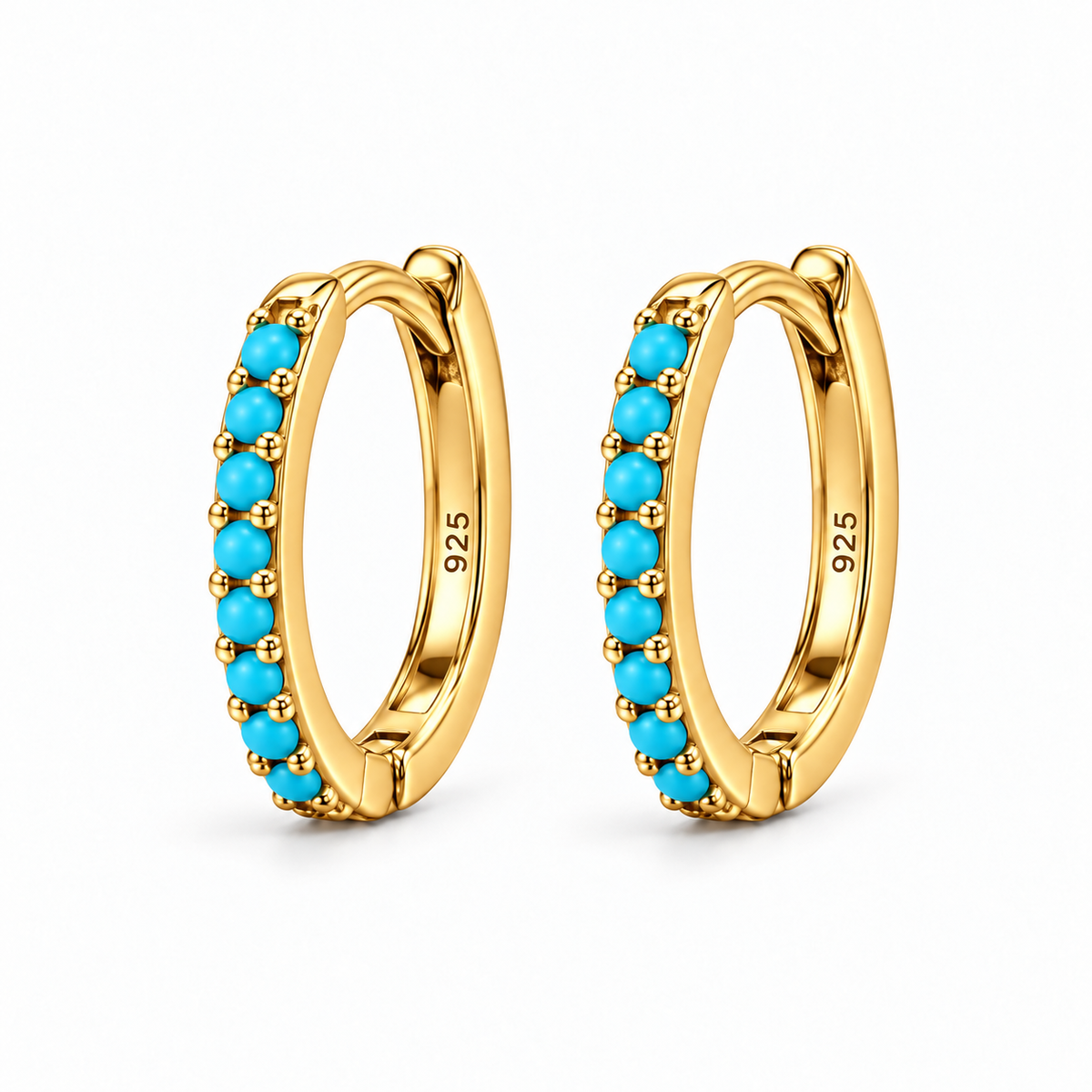 Orecchini a Cerchio con strass in Argento 925