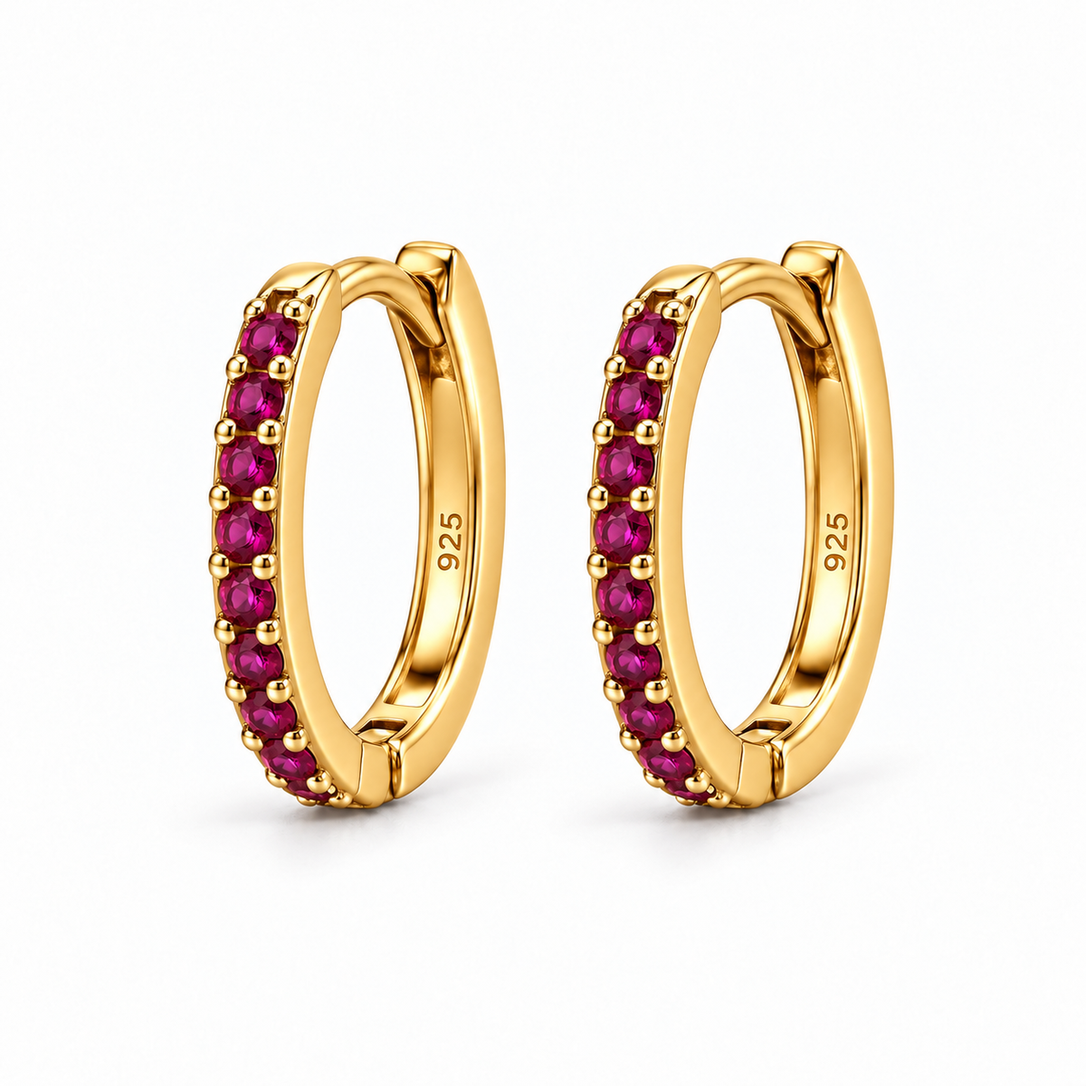 Orecchini a Cerchio con strass in Argento 925