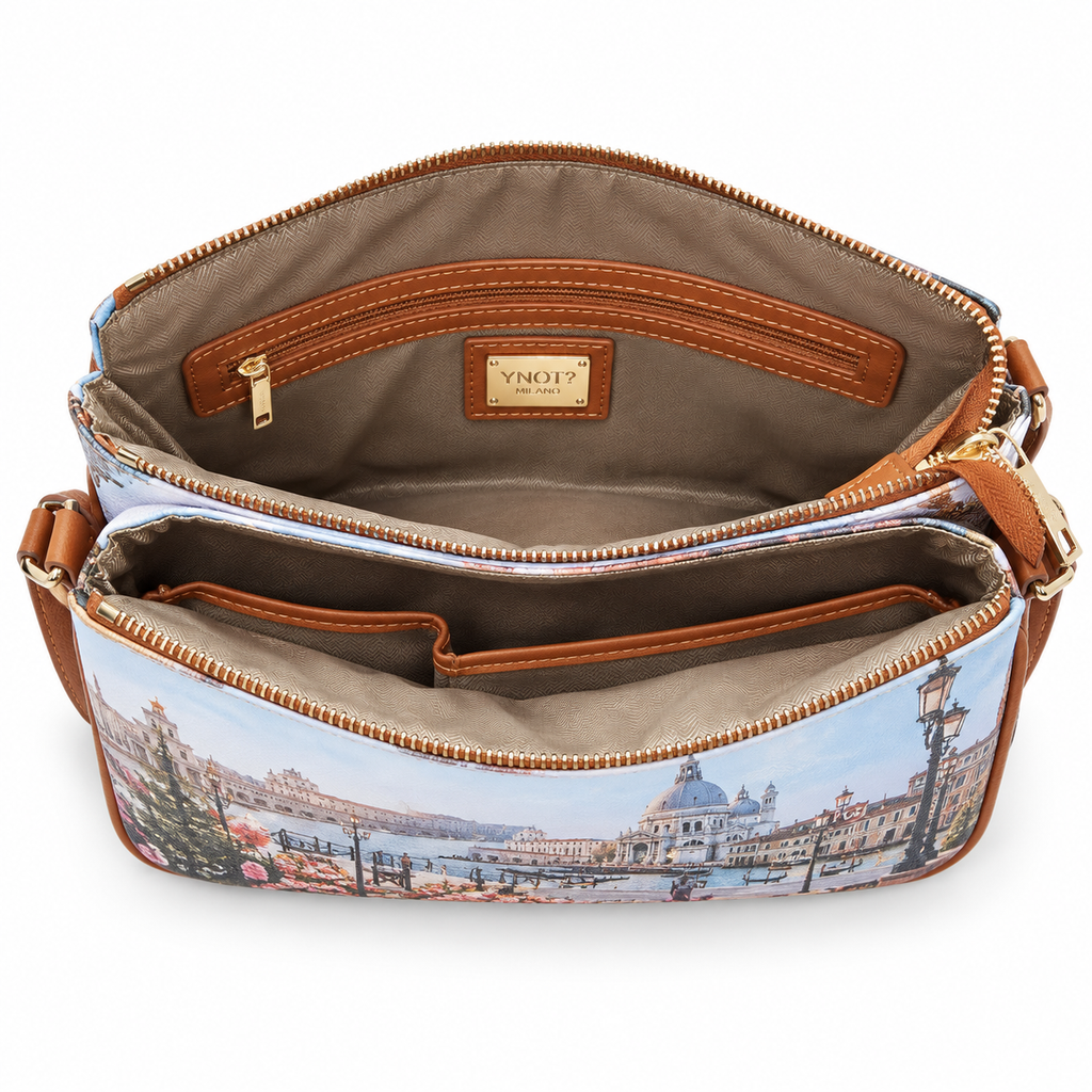 Borsa a tracolla Ynot Yes bag stampa Parigi