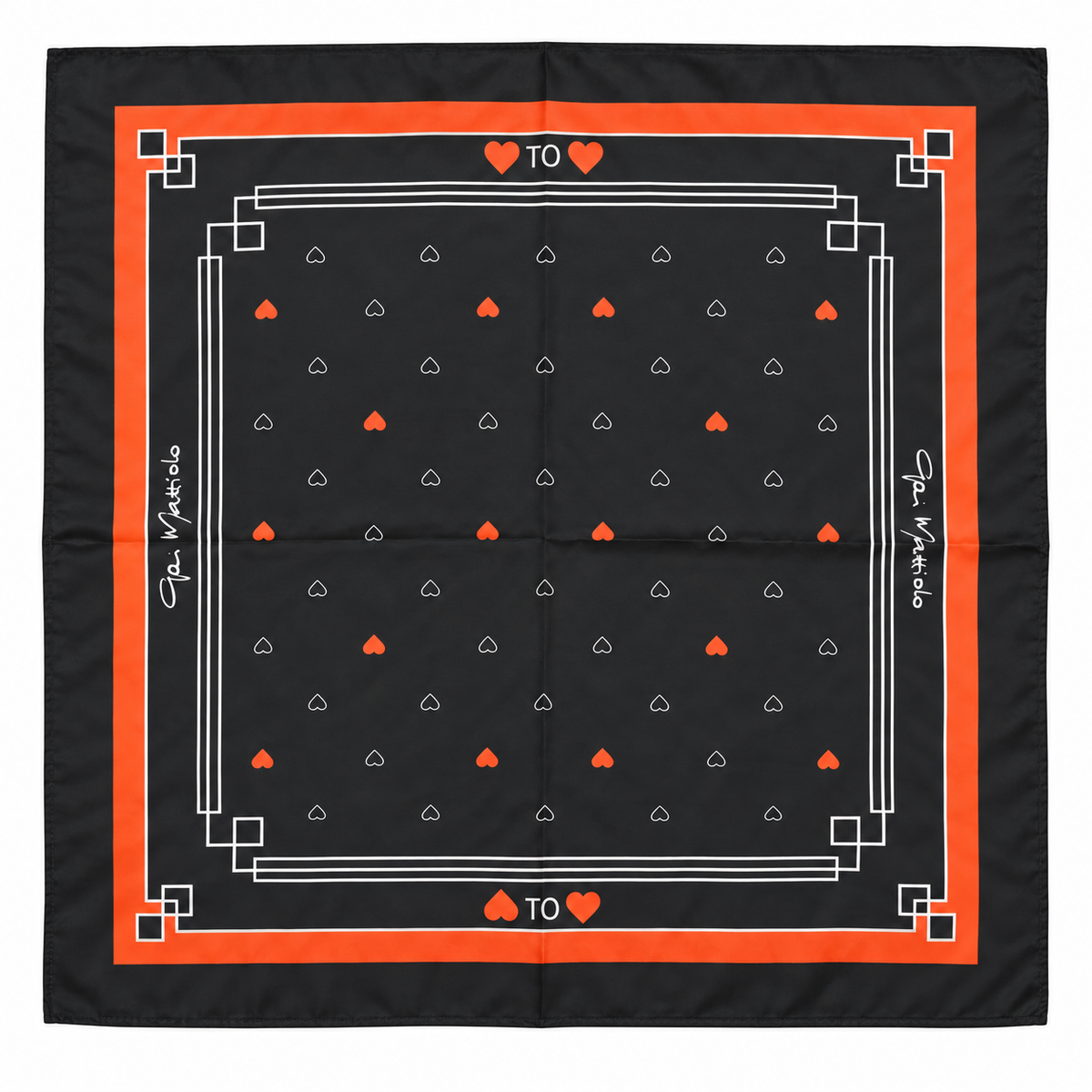 Foulard Dieci di Cuori Love to Love by Gai Mattiolo 60 × 60 cm