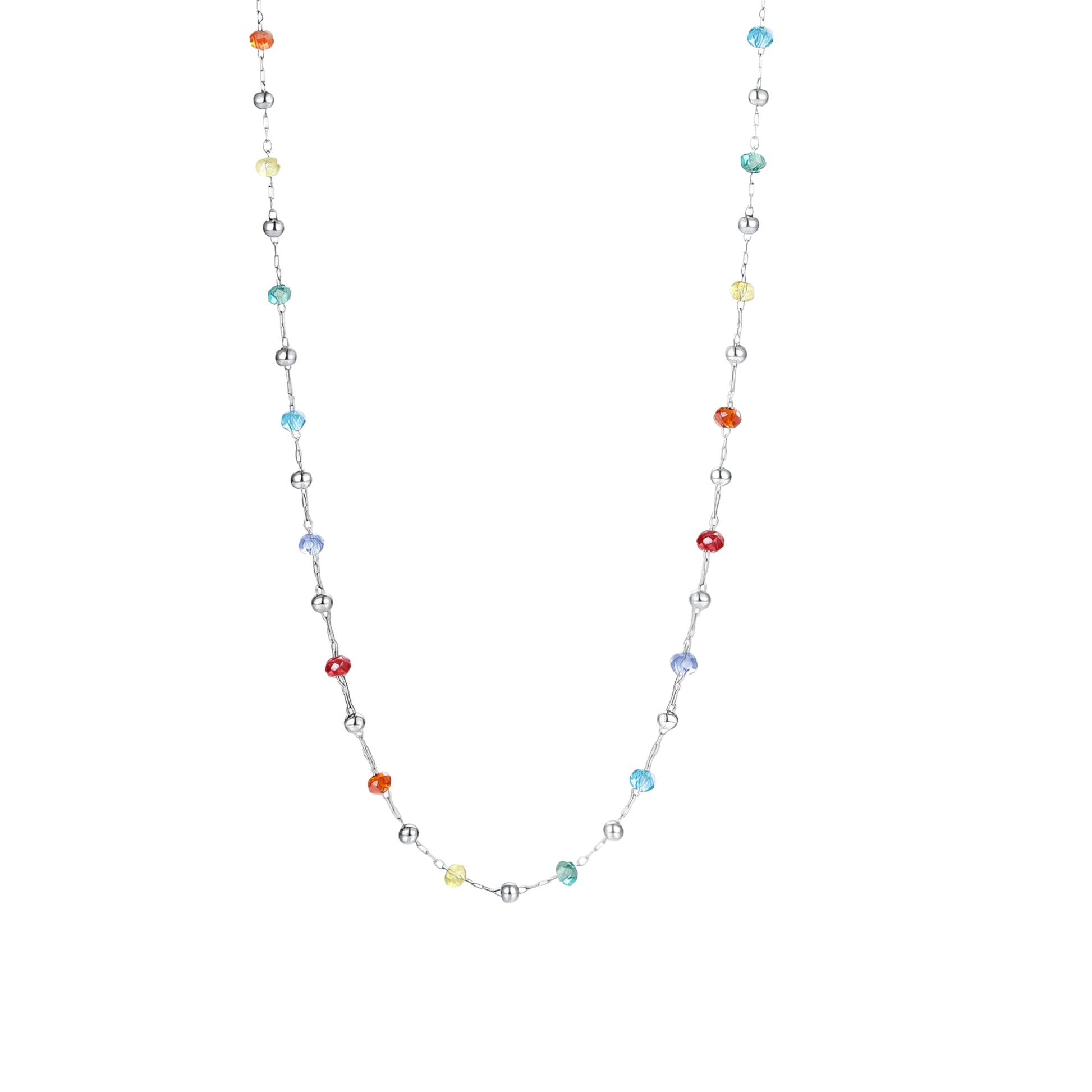 Collana Cristalli in Acciaio Inox - Brand Gioielli