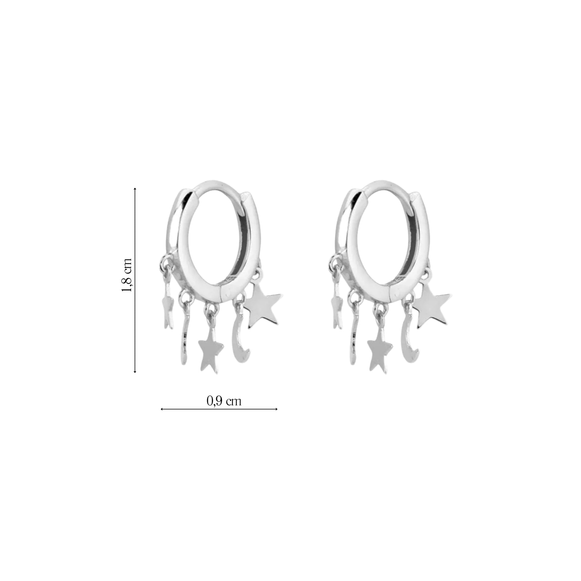 Coppia Di Orecchini_Argento 925 "STELLA / LUNA"