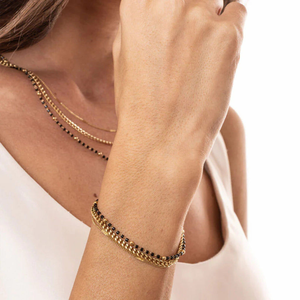 Bracciale Triplo Filo con perline Layers - Brand Gioielli