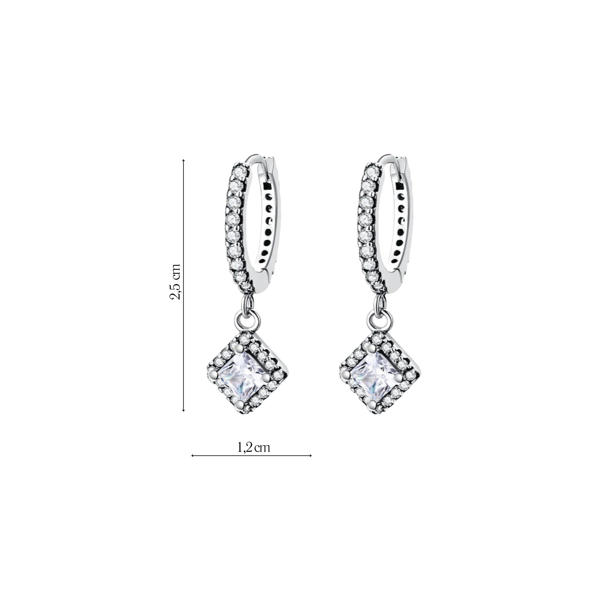 Coppia Di Orecchini_Argento 925 "ROMBO"