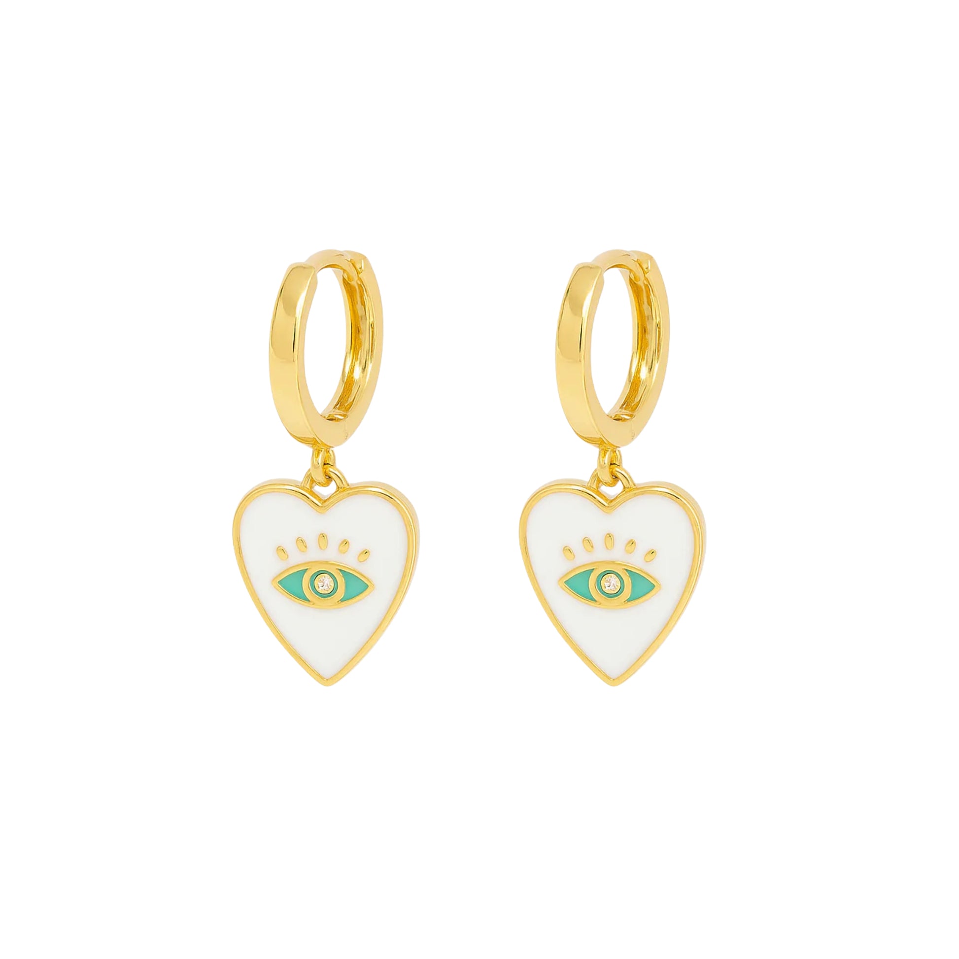 Coppia Di Orecchini_Argento 925 "CUORE OCCHIO MINI"