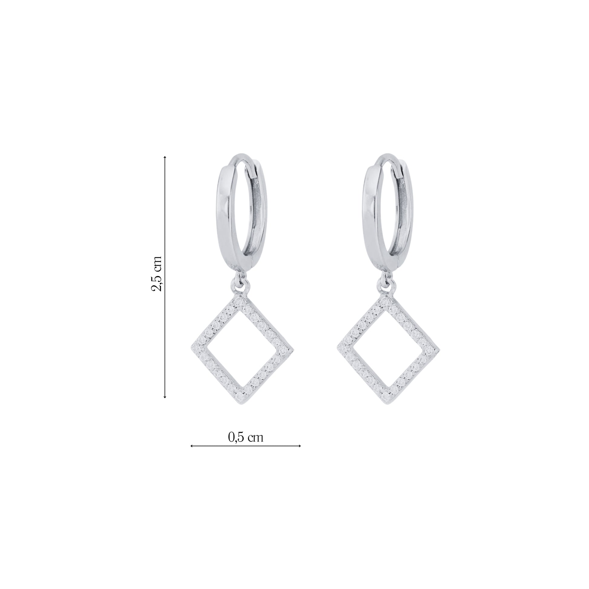 Coppia Di Orecchini_Argento 925 "ROMBO"