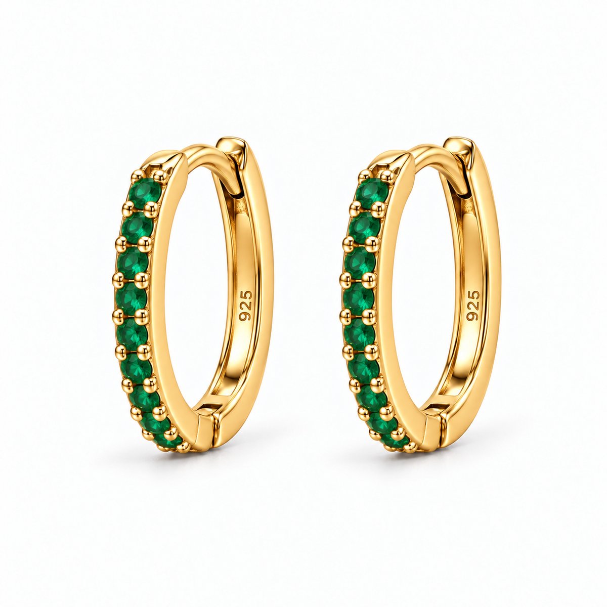Orecchini a Cerchio con strass in Argento 925
