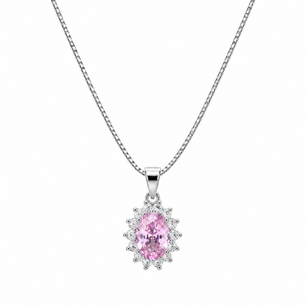 Collana Royale Ovale 10x12 mm in Argento 925 Rodiato