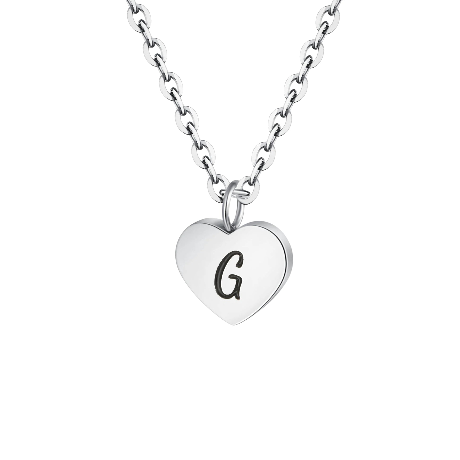 Heart letter necklace