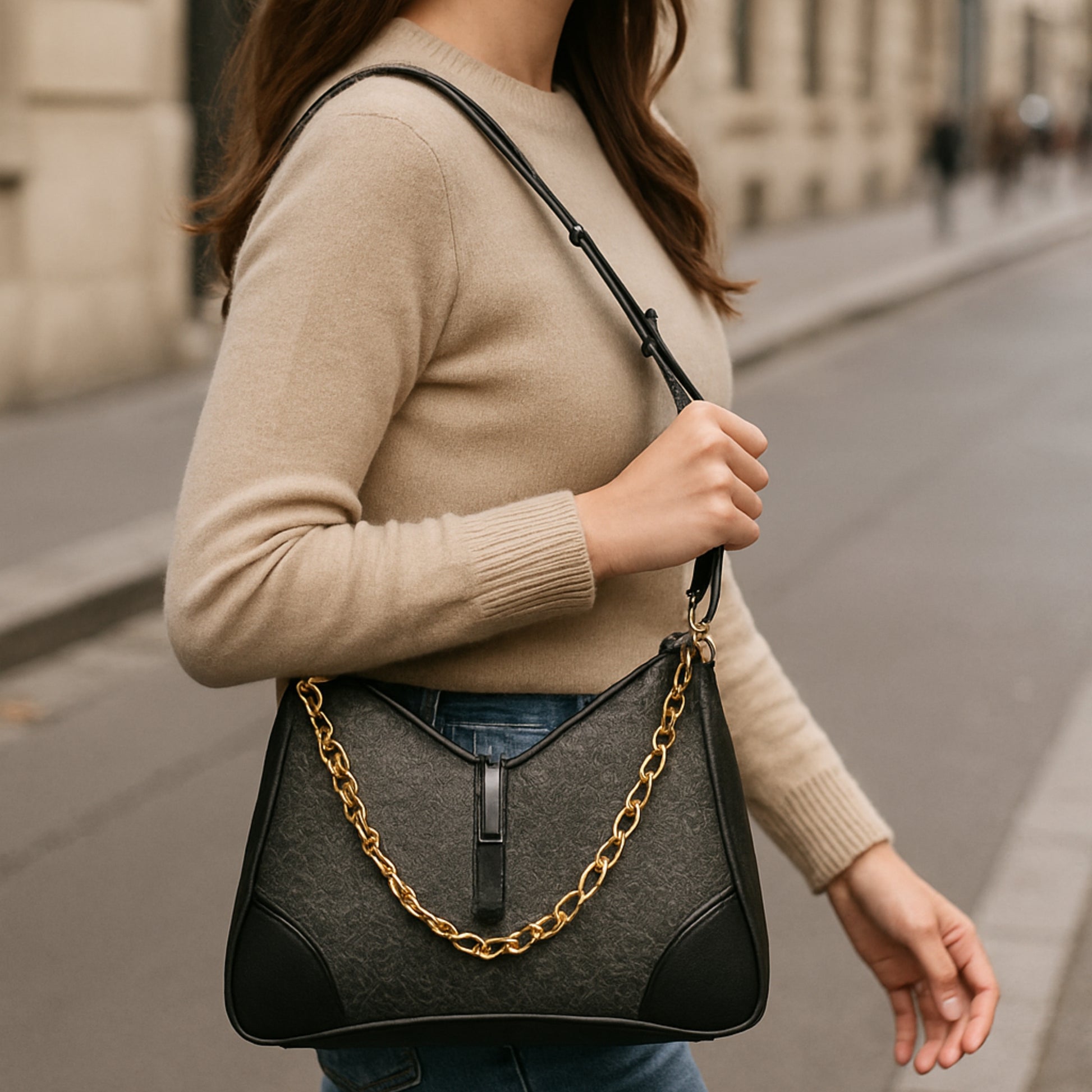 Green "LIONE" Bag
