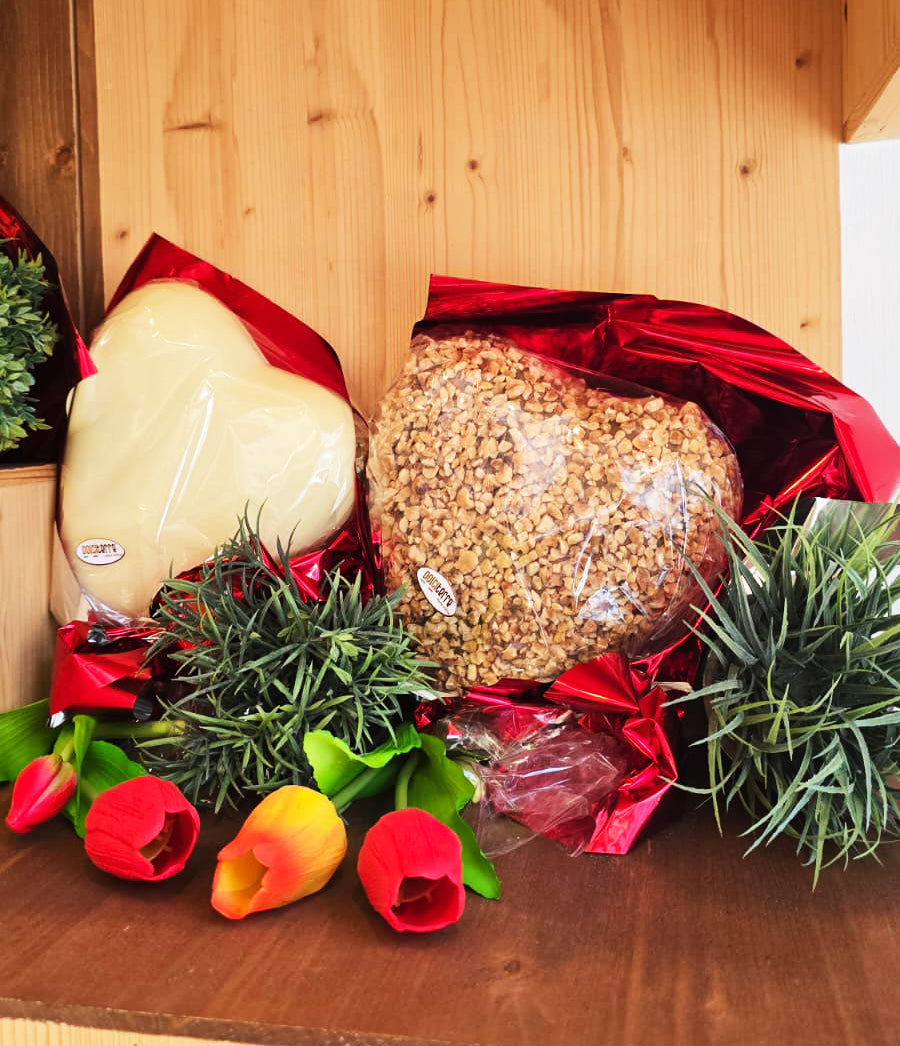 Cuore di Cioccolato Bianco doppia sorpresa