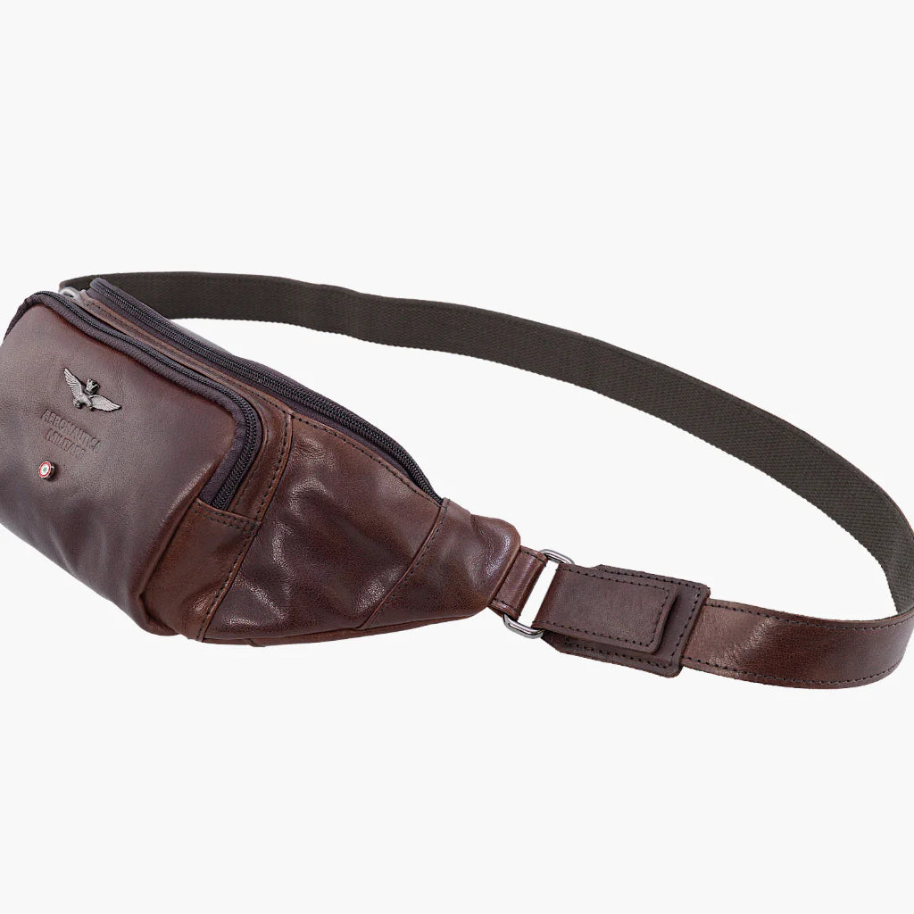 Marsupio in Vera pelle Vintage - Aeronautica Militare