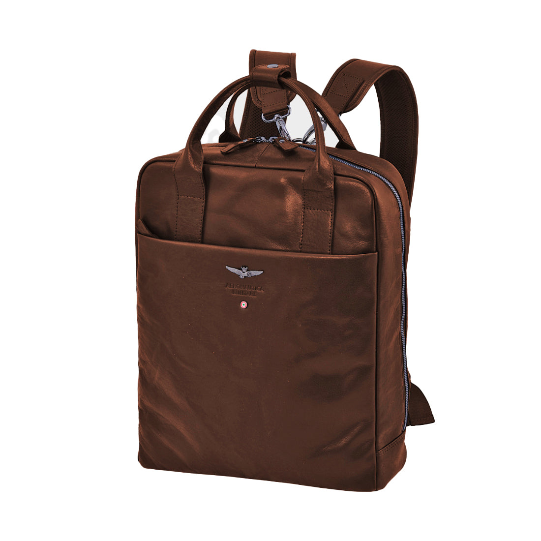 Zaino Porta PC Aeronautica Militare AM352 Vintage in Vera Pelle