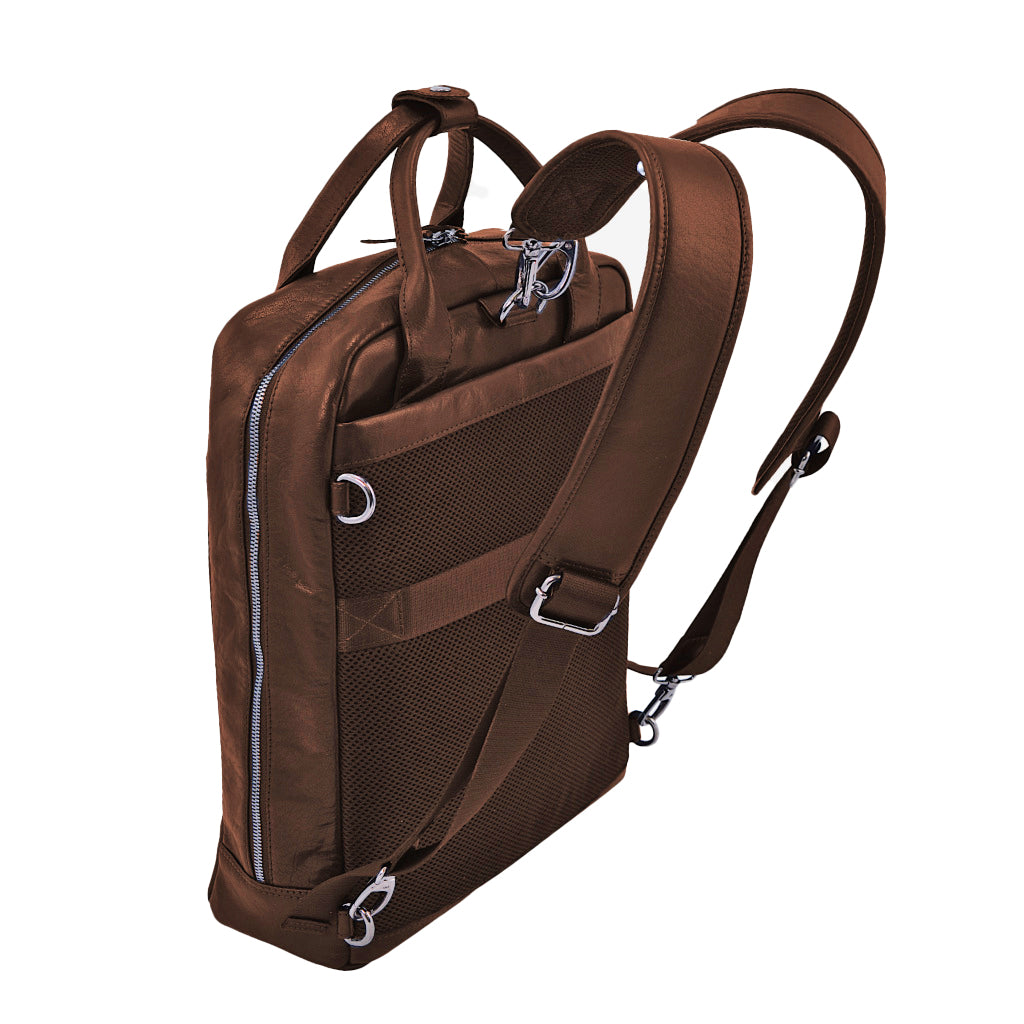 Zaino Porta PC Aeronautica Militare AM352 Vintage in Vera Pelle