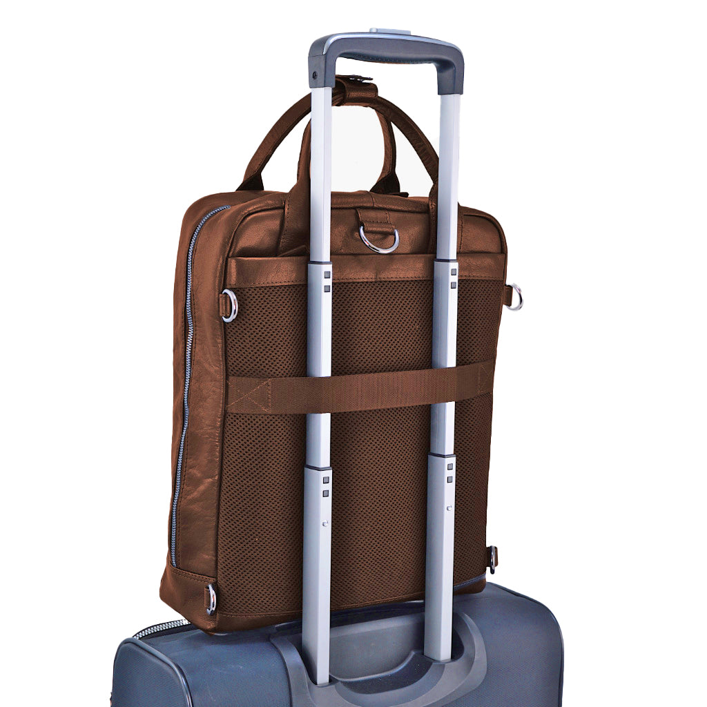 Zaino Porta PC Aeronautica Militare AM352 Vintage in Vera Pelle