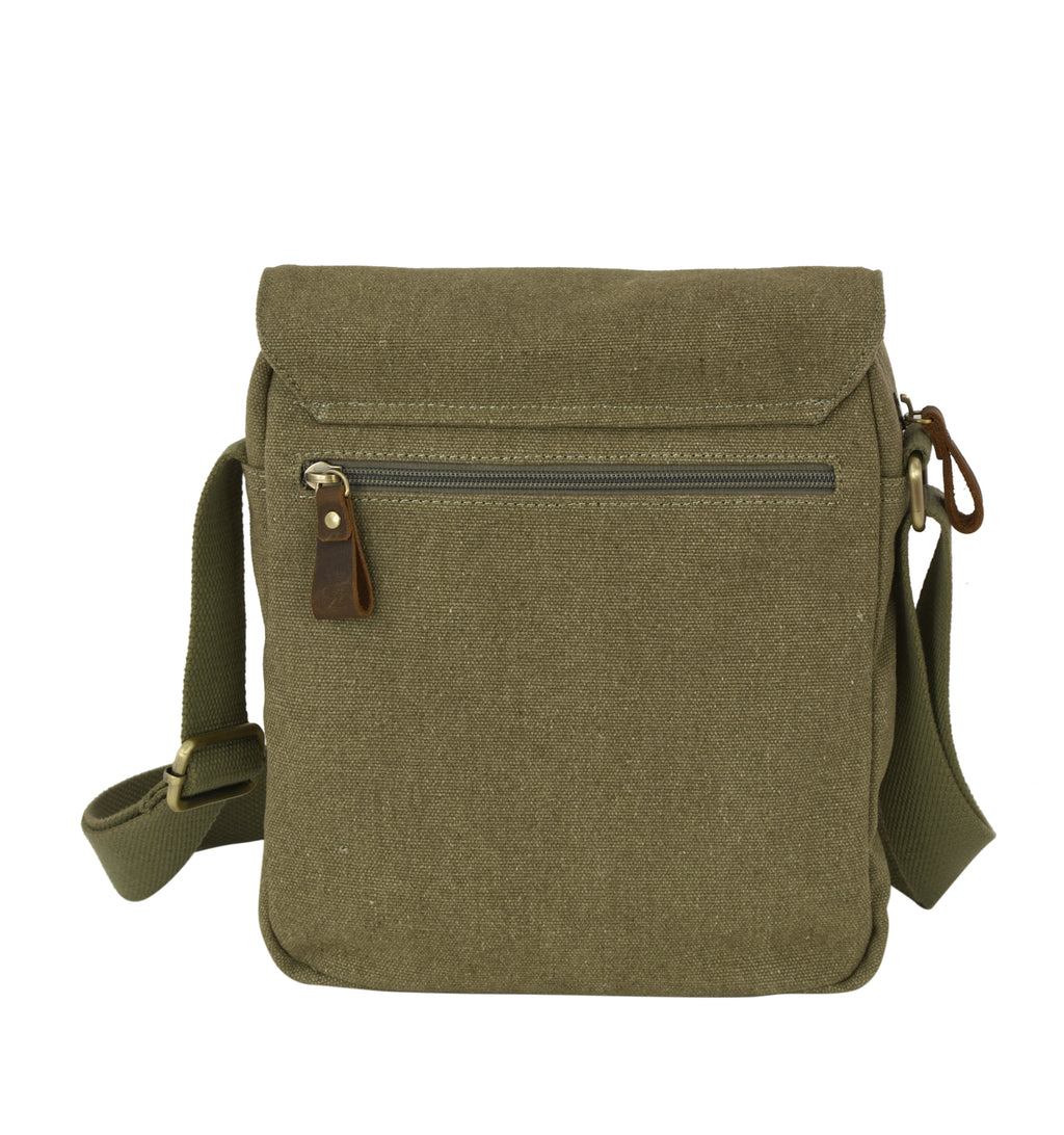Tracolla Grande in Canvas e pelle Aeronautica Militare AM611 Canvas