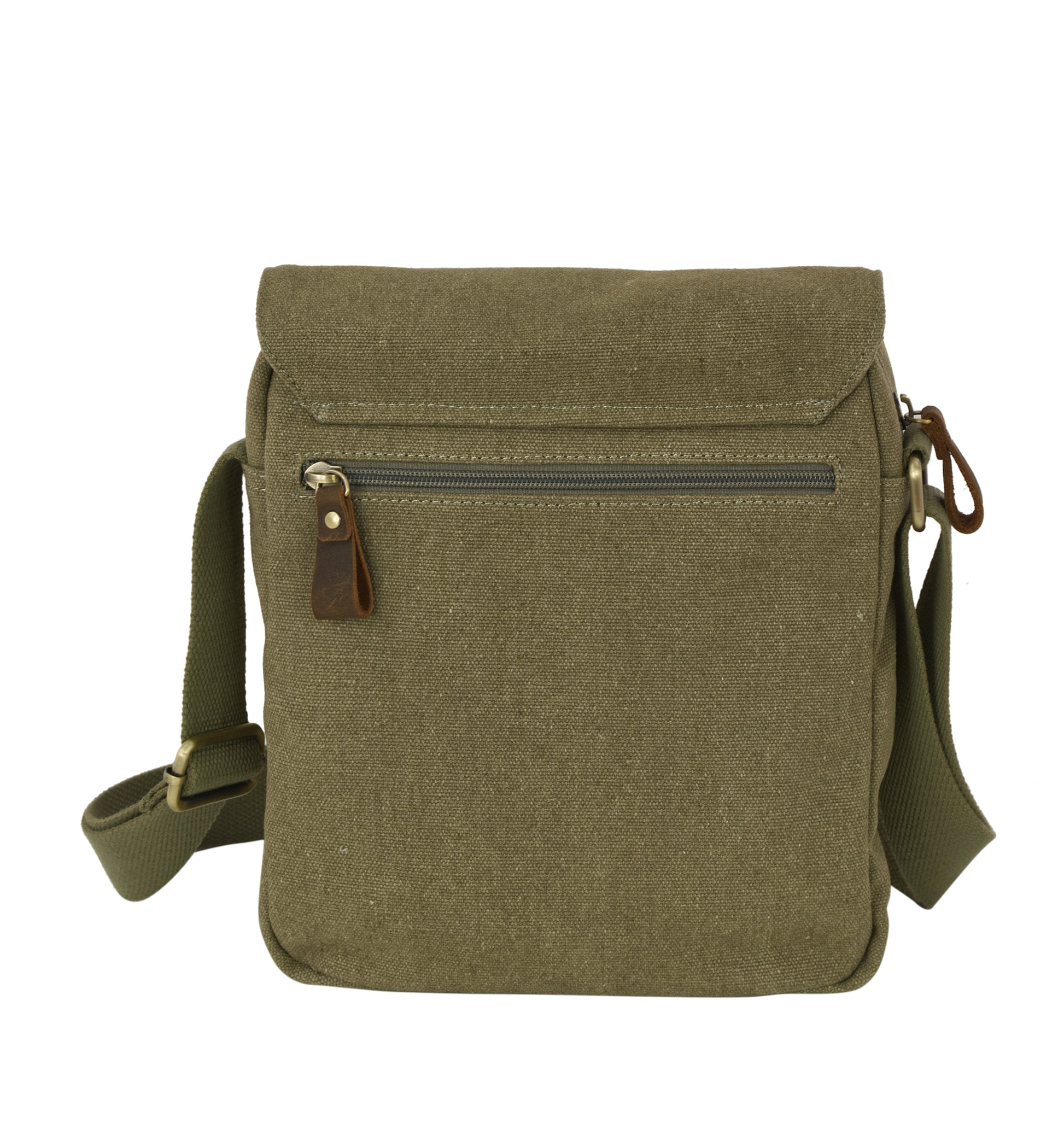 Tracolla Grande in Canvas e pelle Aeronautica Militare AM611 Canvas