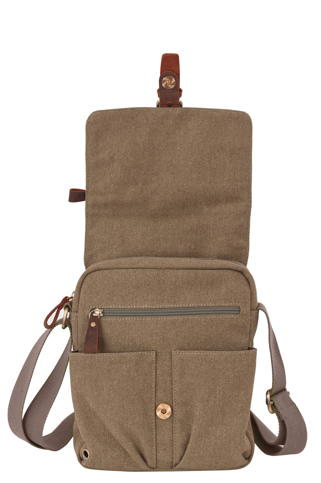 Tracolla Grande in Canvas e pelle Aeronautica Militare AM611 Canvas