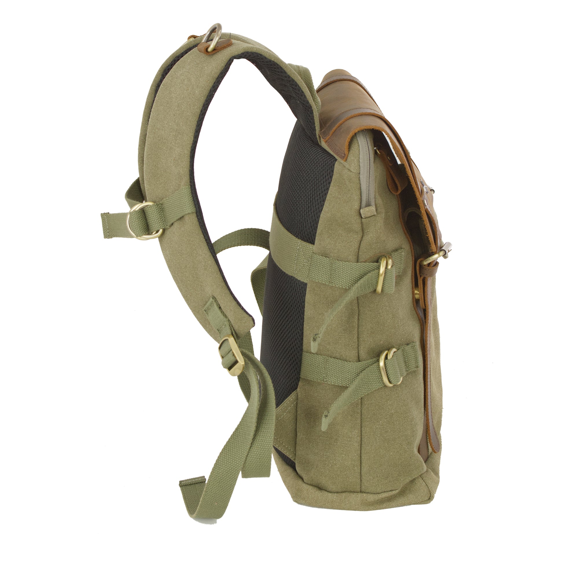 Zaino in Canvas e pelle Aeronautica Militare AM613 Canvas