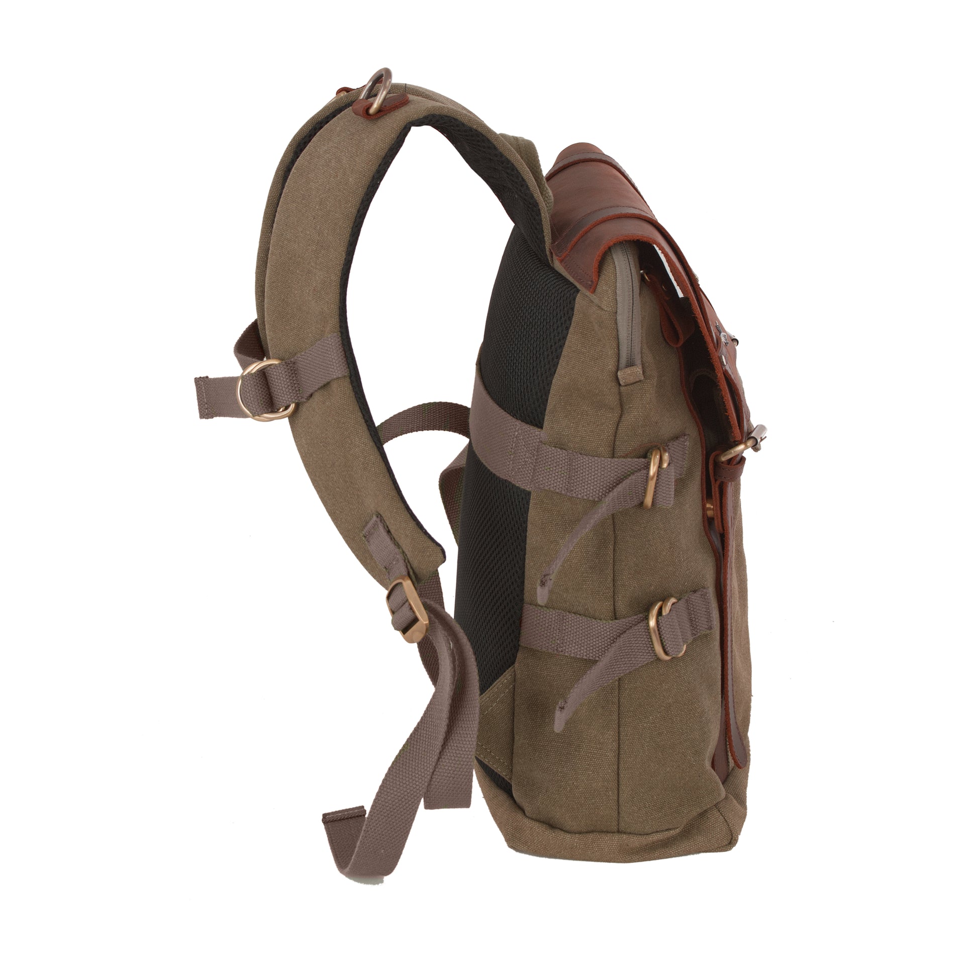 Zaino in Canvas e pelle Aeronautica Militare AM613 Canvas