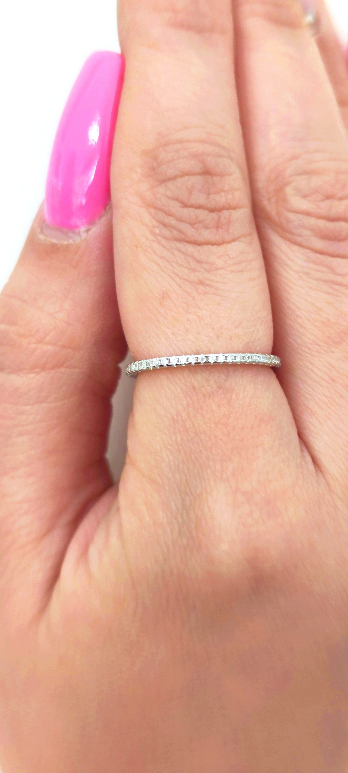 Anello veretta crystal in argento 925