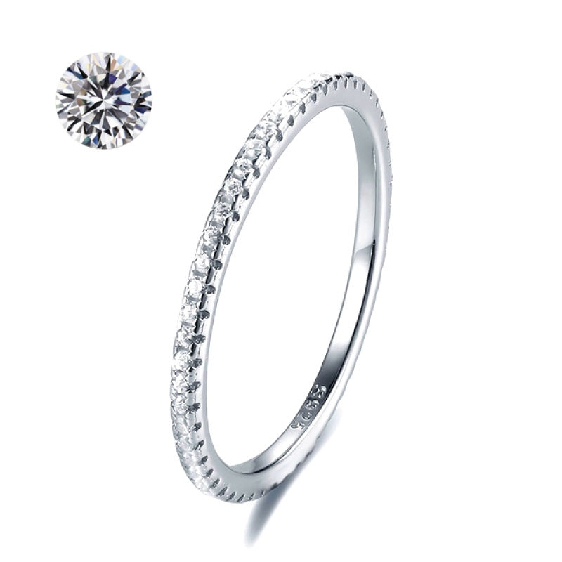 Anello veretta crystal in argento 925