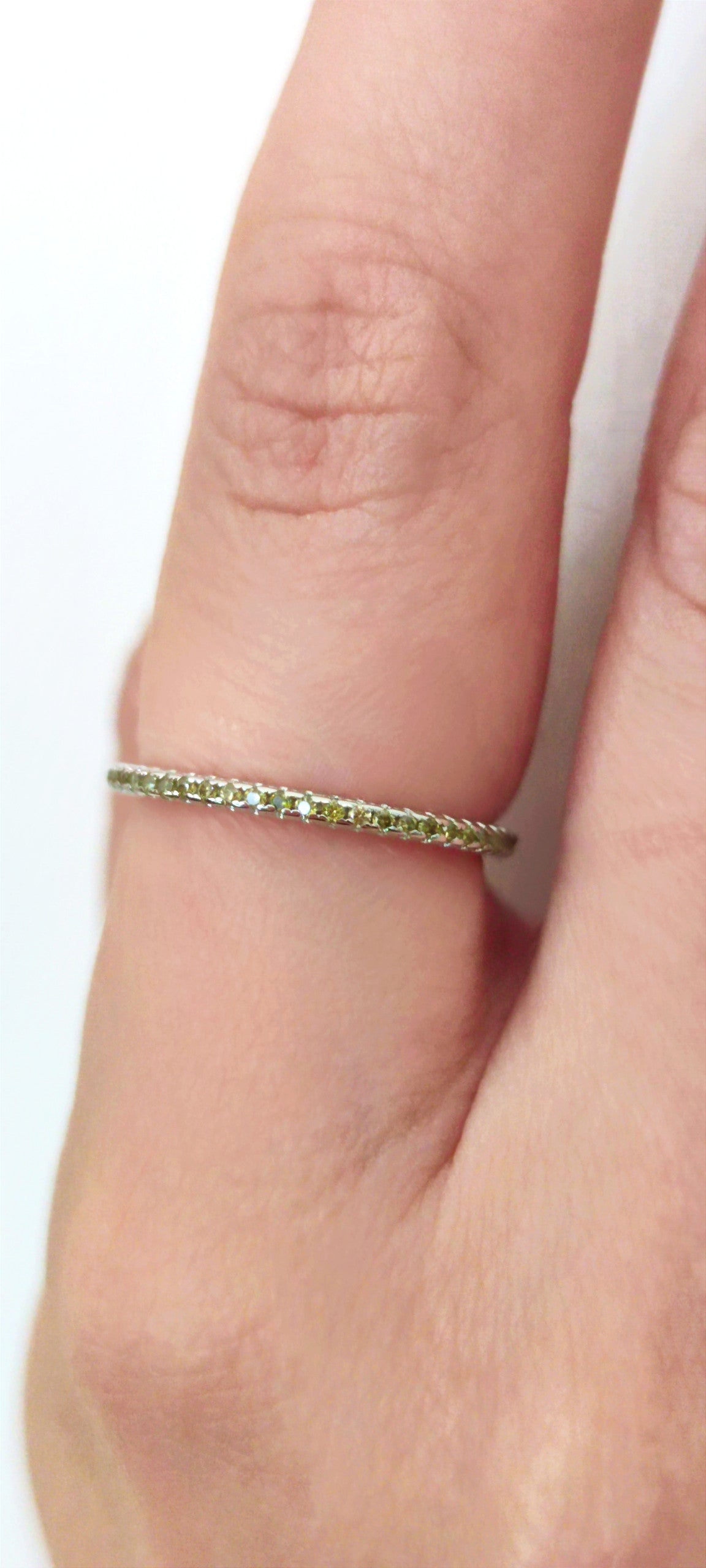 Anello veretta lime in argento 925