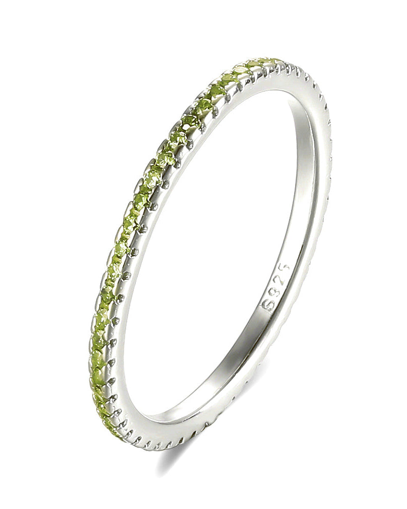Anello veretta lime in argento 925