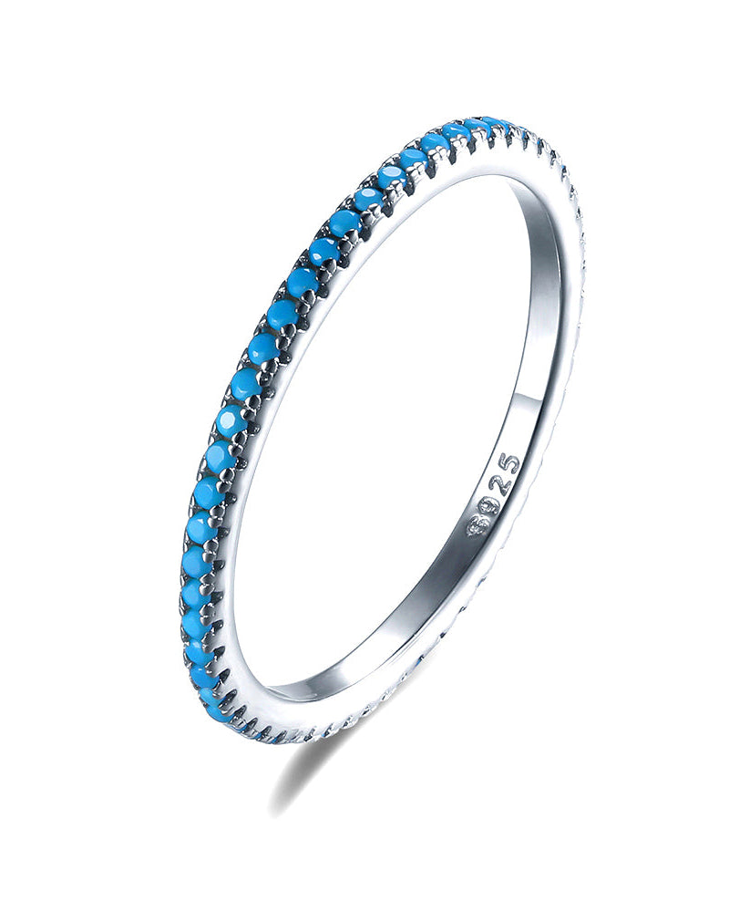Anello veretta turchese in argento 925