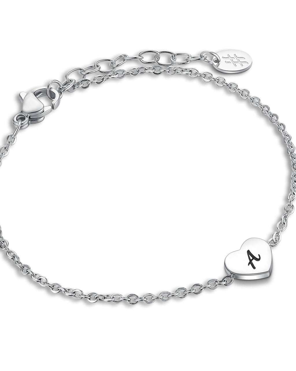 Bracciale cuore Lettera
