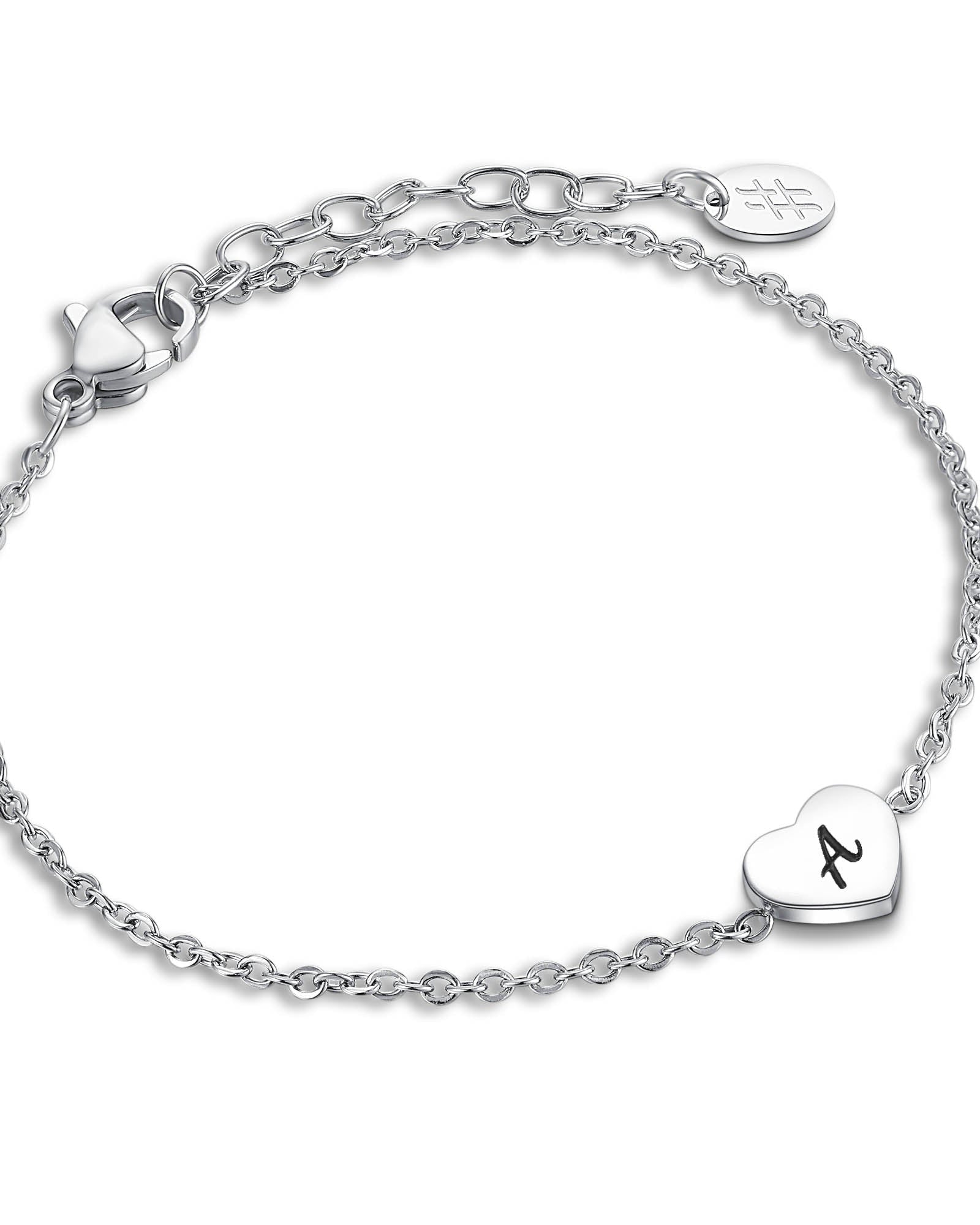Bracciale cuore Lettera